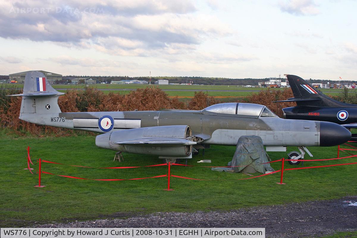 WS776, 1954 Gloster Meteor NF.14 C/N Not found WS776, At the new Bournemouth Aviation Museum site.