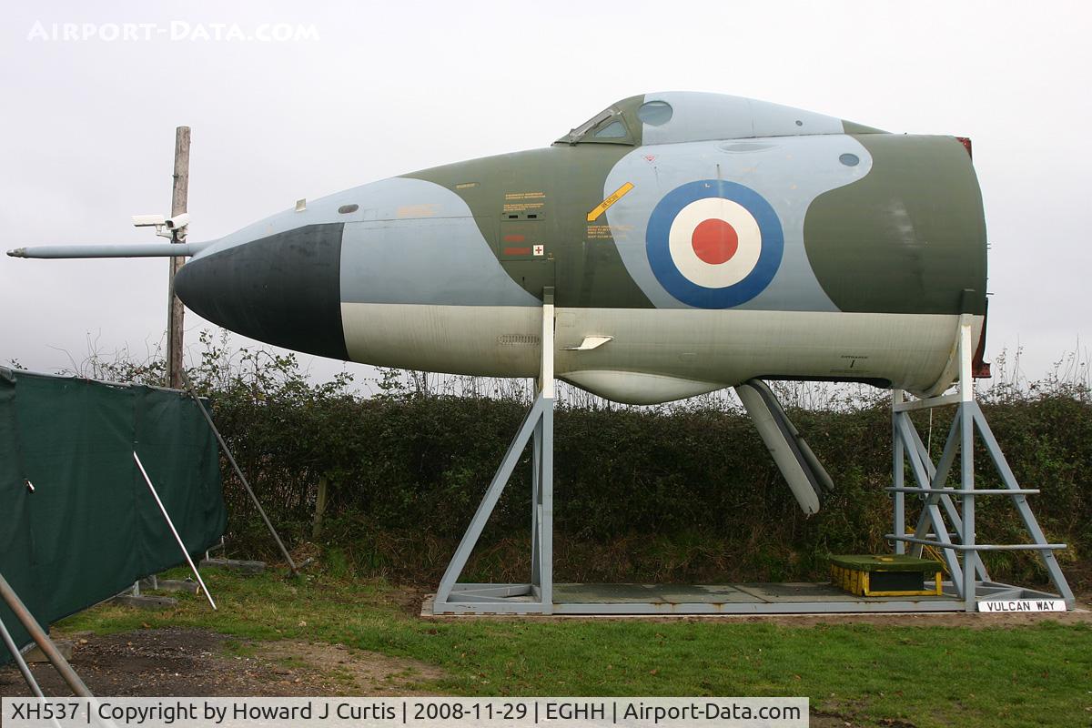 XH537, 1965 Avro Vulcan B.2 C/N Set 5, Nose preserved at the Bournemouth Aviation Museum.