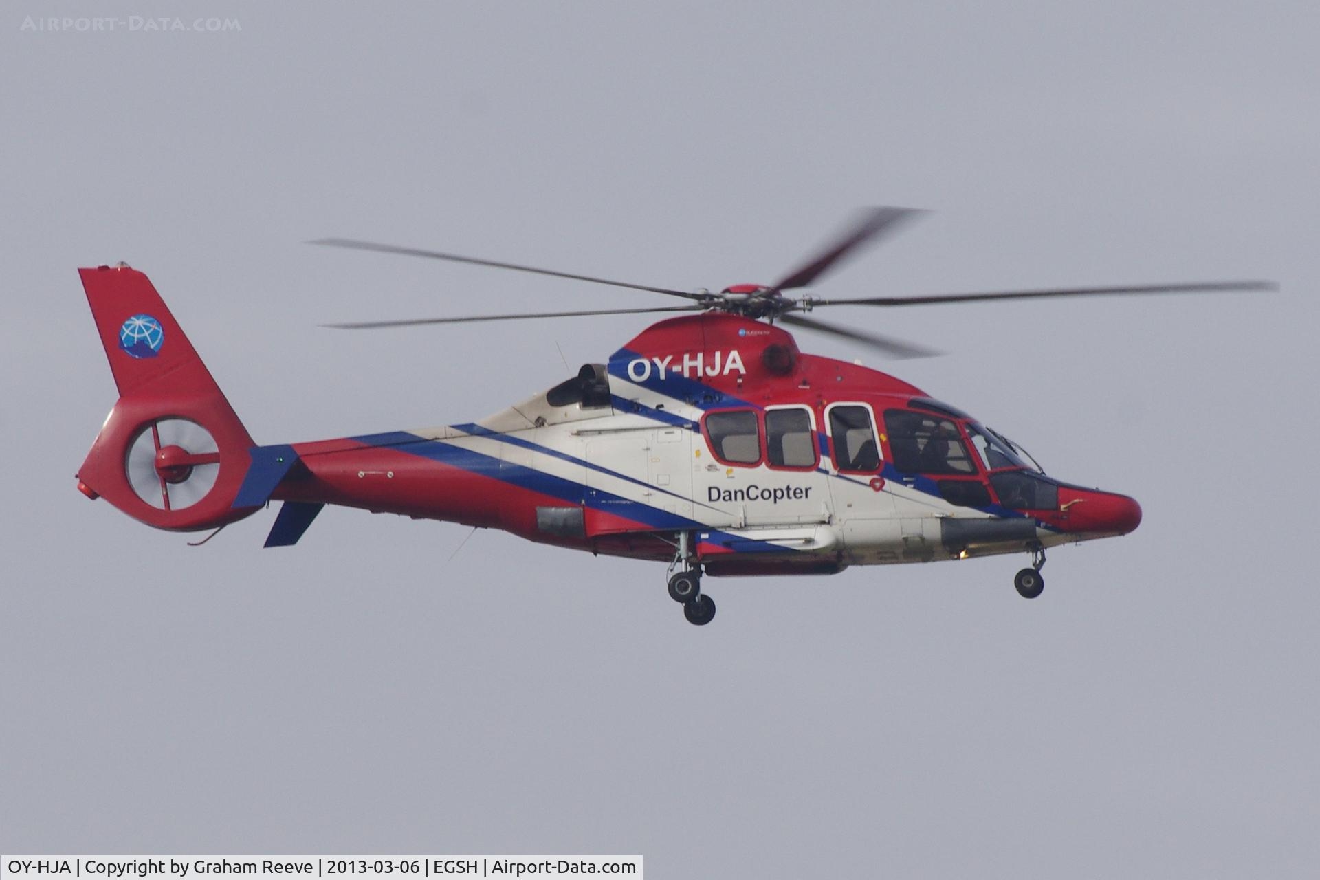 OY-HJA, 2009 Eurocopter EC-155B-1 C/N 6828, In bound to Norwich.