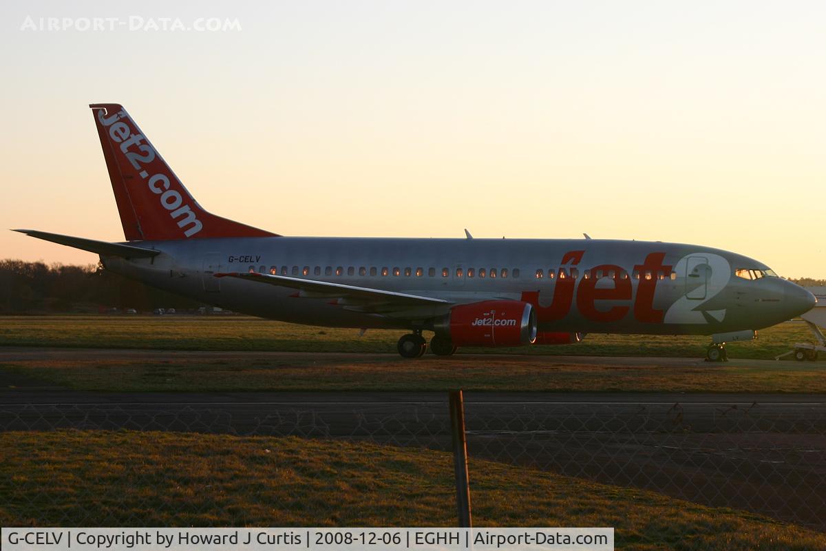 G-CELV, 1986 Boeing 737-377 C/N 23661, Jet2, at sunrise.