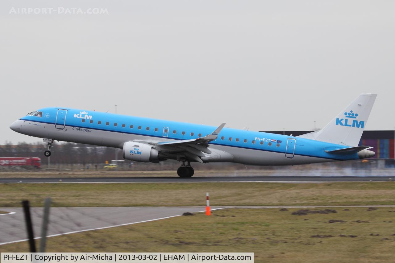 PH-EZT, 2012 Embraer 190LR (ERJ-190-100LR) C/N 19000519, KLM Royal Dutch Airlines