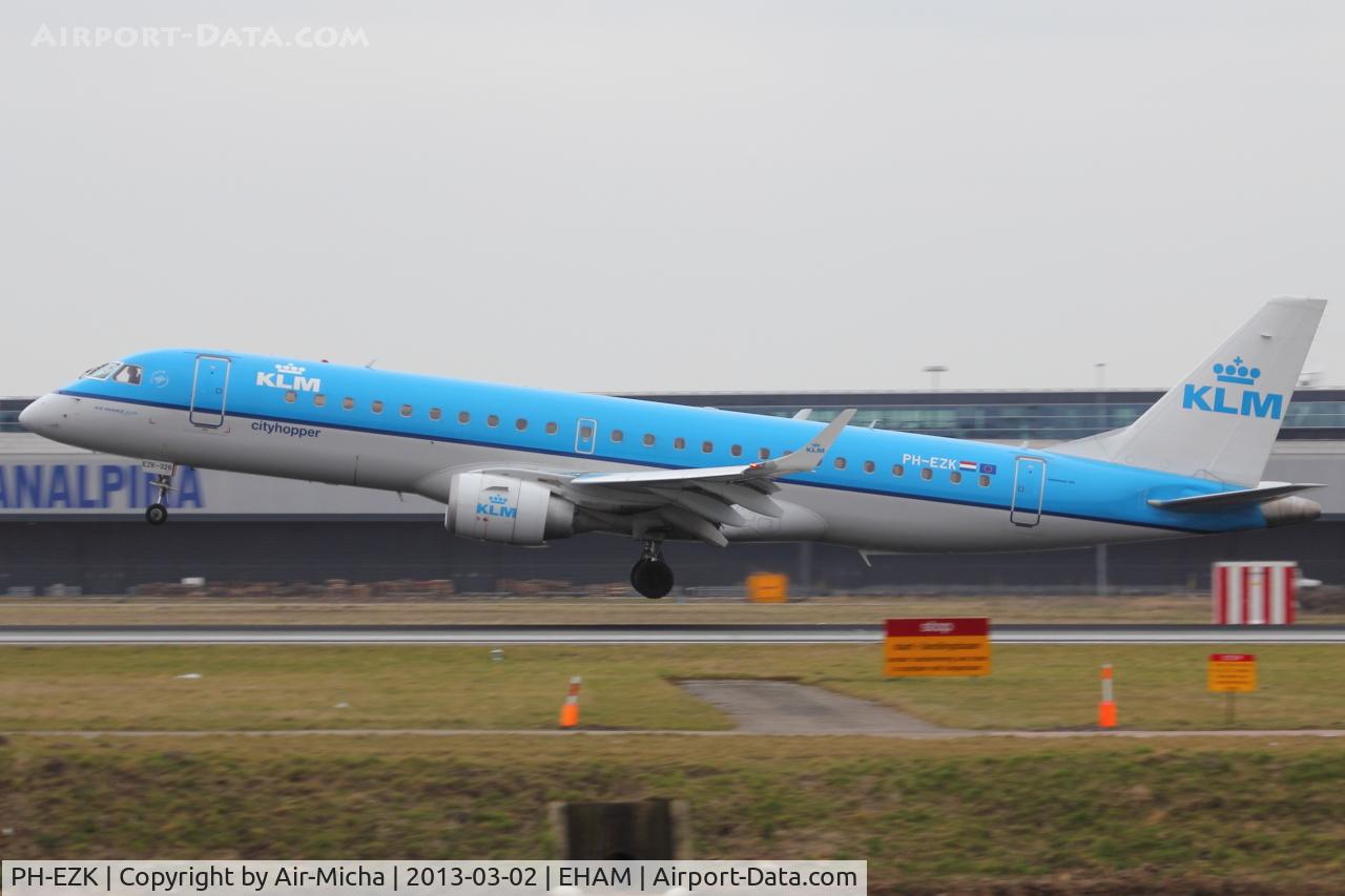 PH-EZK, 2009 Embraer 190LR (ERJ-190-100LR) C/N 19000326, KLM Royal Dutch Airlines