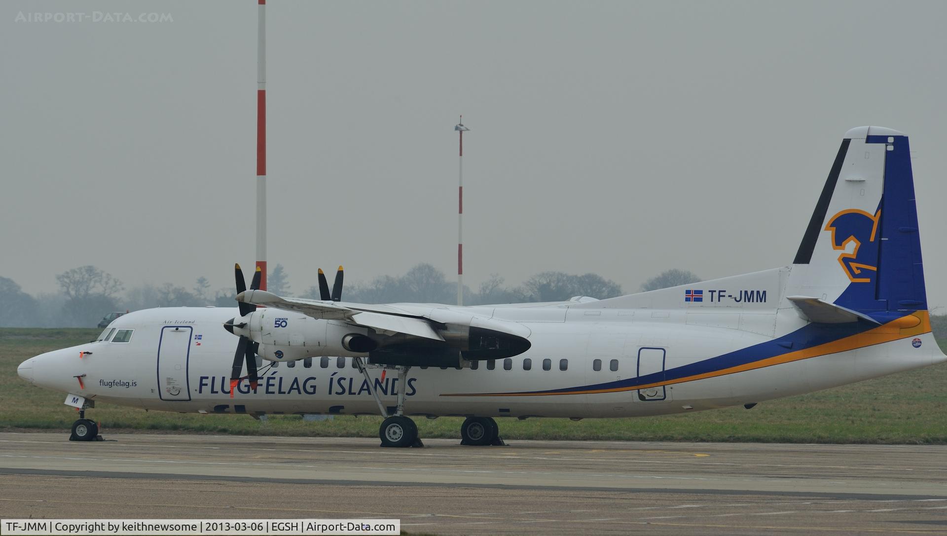 TF-JMM, 1991 Fokker 50 C/N 20214, Awaiting a visit to the sprayshop !