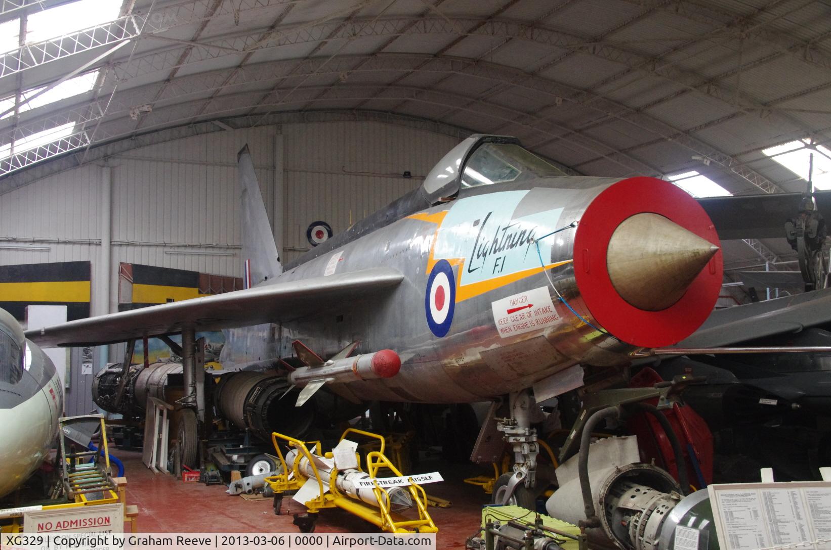 XG329, 1959 English Electric Lightning F.1 C/N 95017, Preserved at the Norfolk and Suffolk Aviation Museum, Flixton.