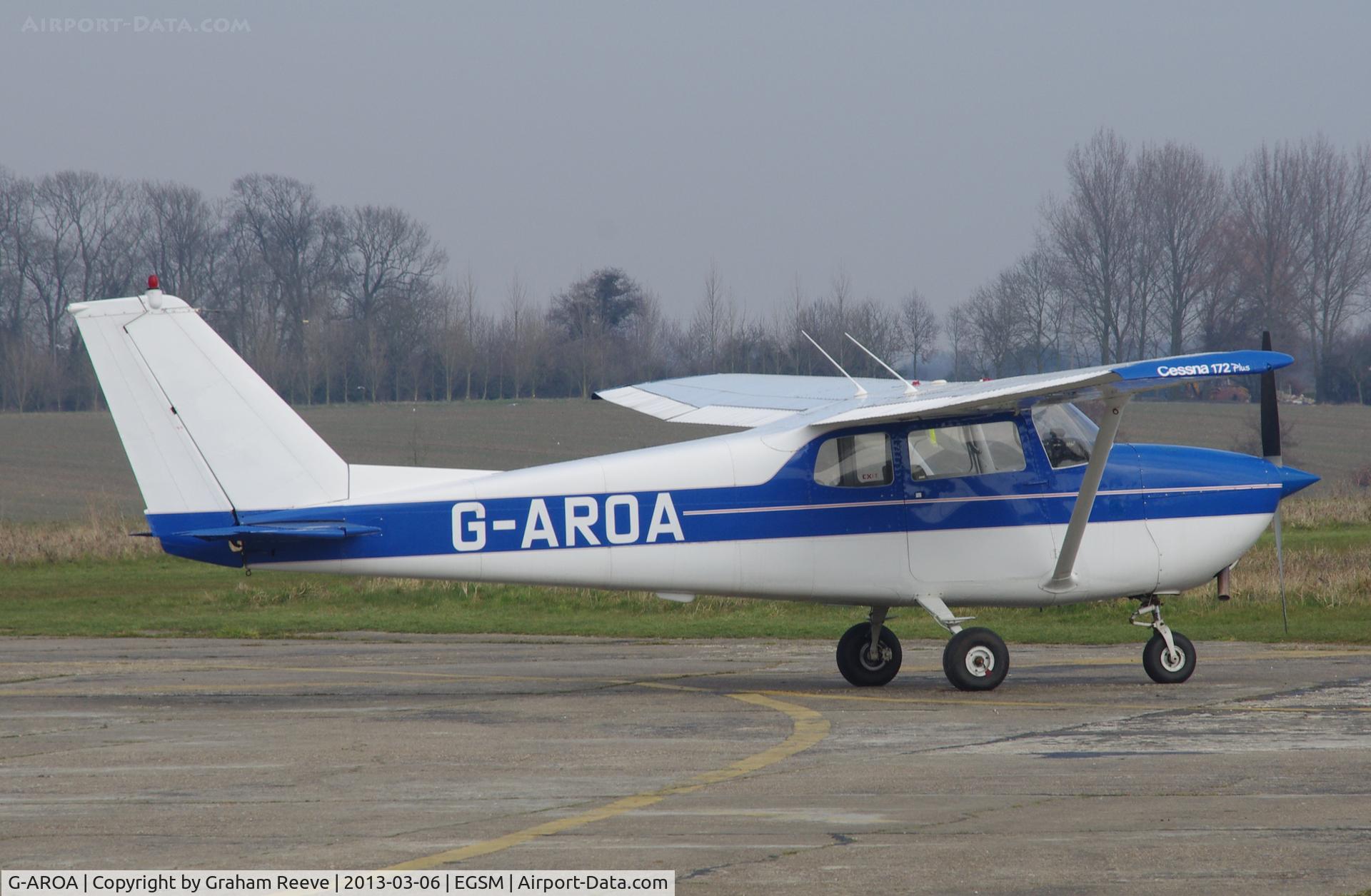 G-AROA, 1961 Cessna 172B C/N 17248628, Parked at Beccles.