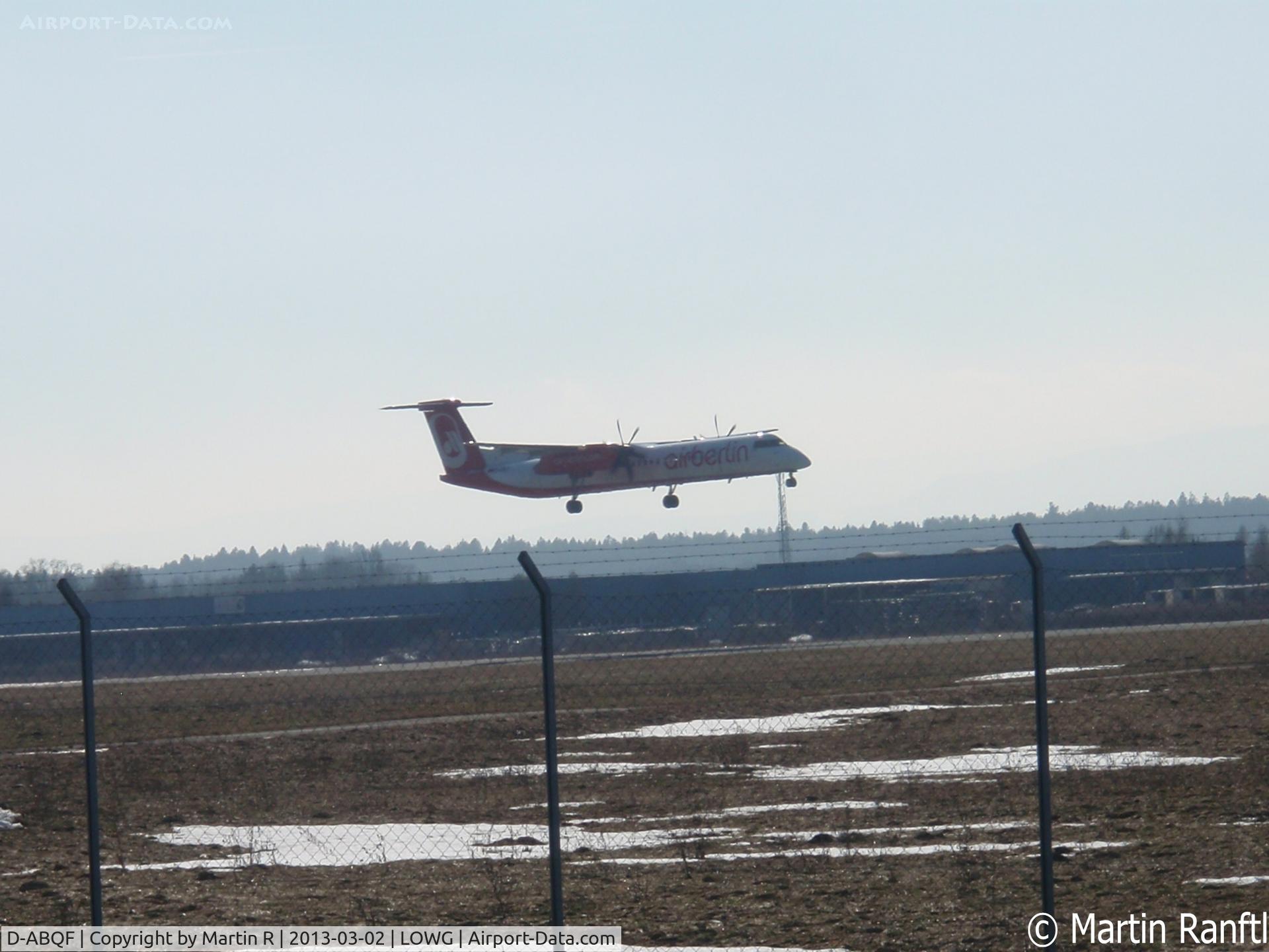 D-ABQF, 2009 De Havilland Canada DHC-8-402Q Dash 8 C/N 4245, Air Berlin Bombardier Dash 8Q-400 taken in Graz