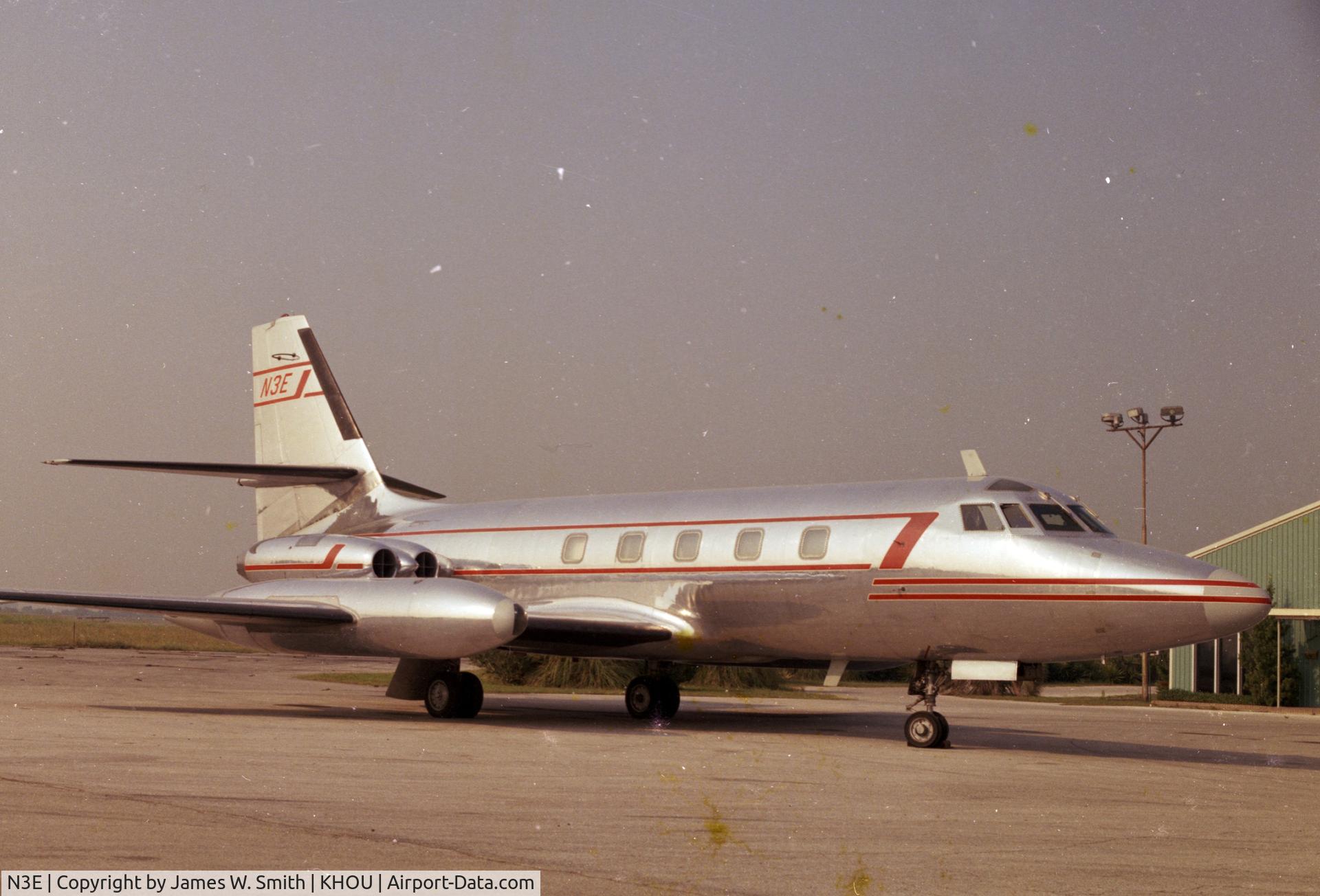 N3E, 1961 Lockheed L-1329 JetStar C/N 5029, Lockheed Jetstar N3E soon after delivery in the early 1960's to its first owner, Cameron Iron Works, Houston, TX. Photo by James W. Smith, maintenance chief.
