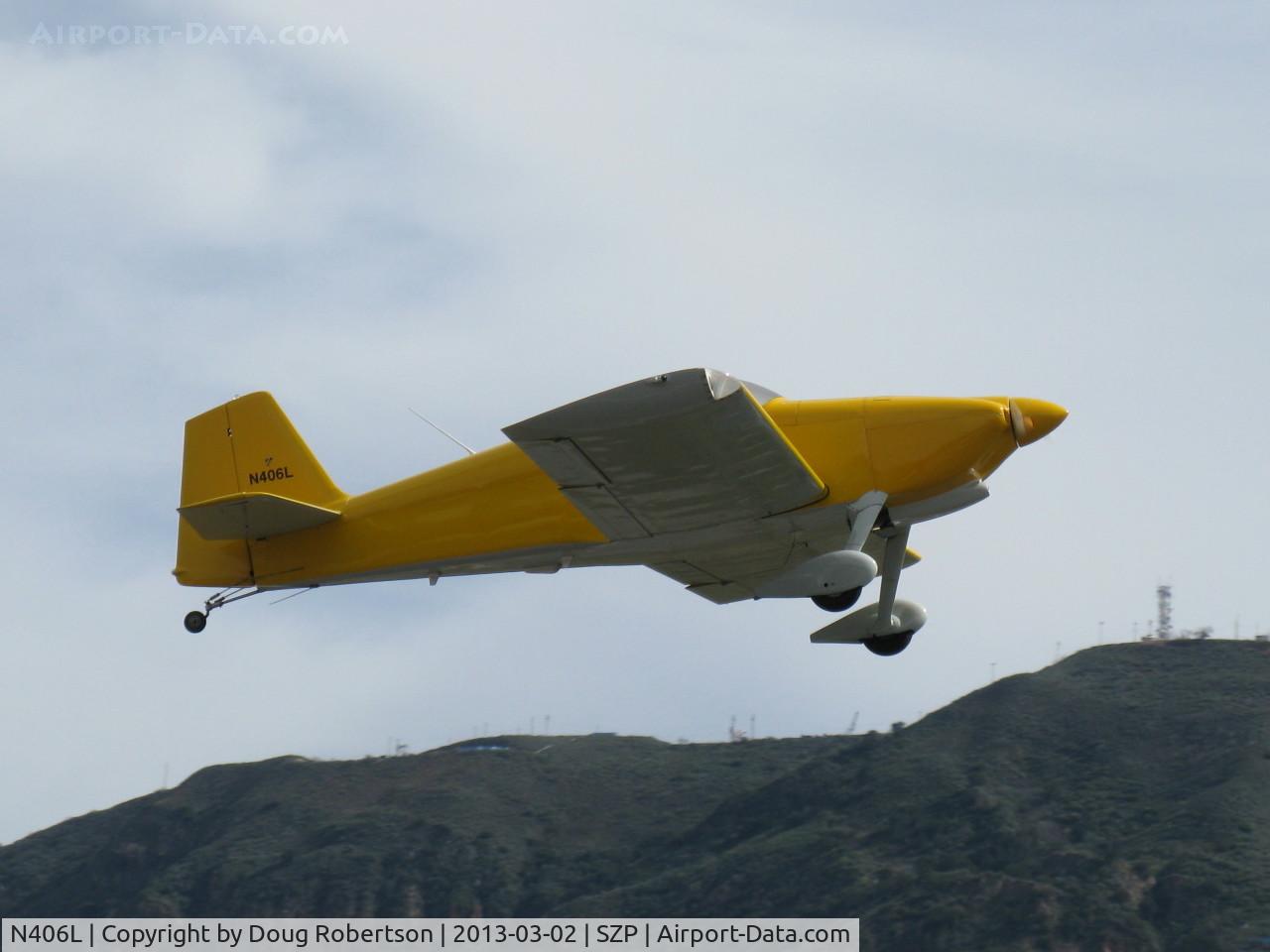 N406L, 2008 Vans RV-6 C/N 936, Provo PROVO 6, Lycoming O-320 160 Hp, takeoff climb Rwy 22