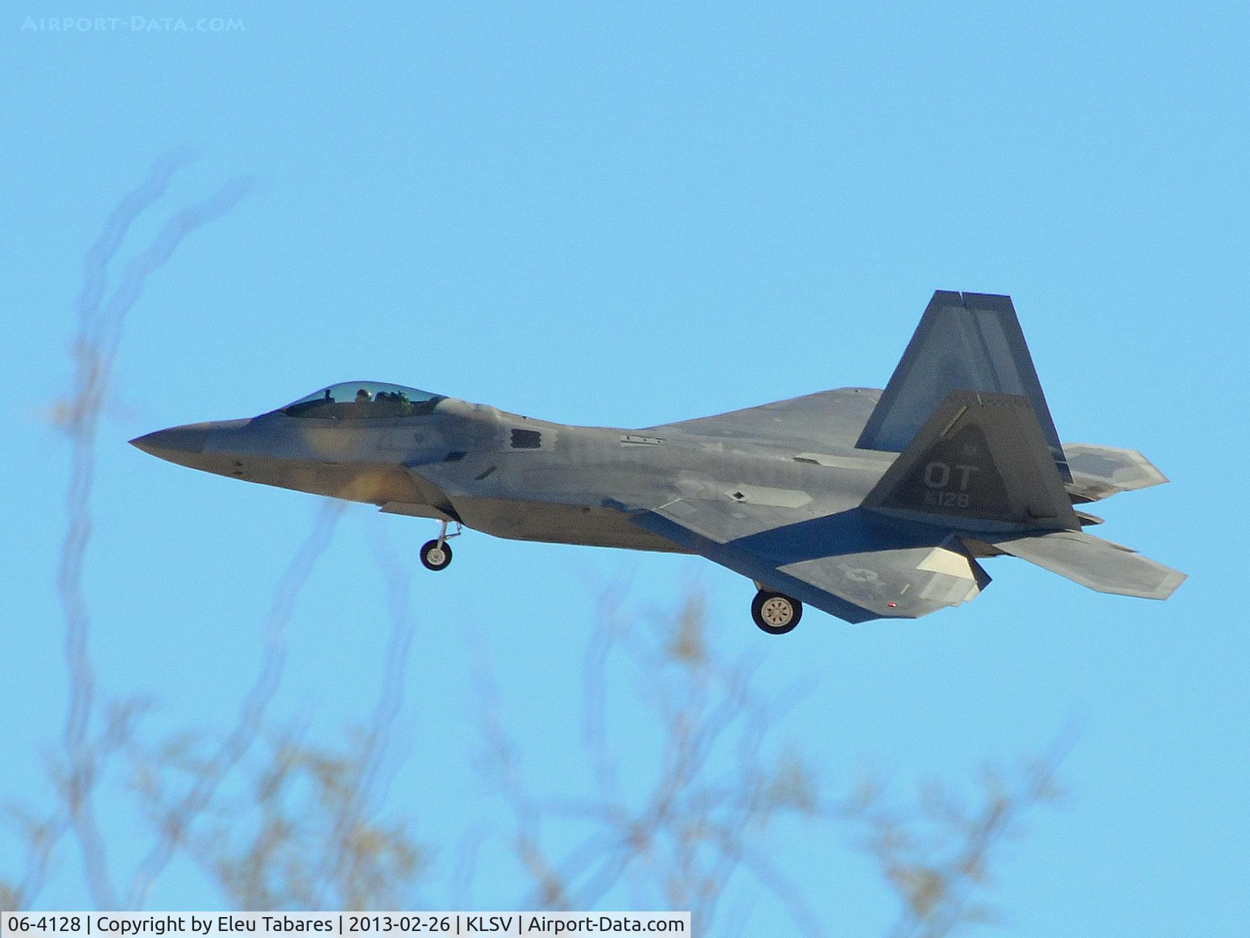 06-4128, 2006 Lockheed Martin F-22A Raptor C/N 4128, Taken during Red Flag Exercise at Nellis Air Force Base, Nevada.