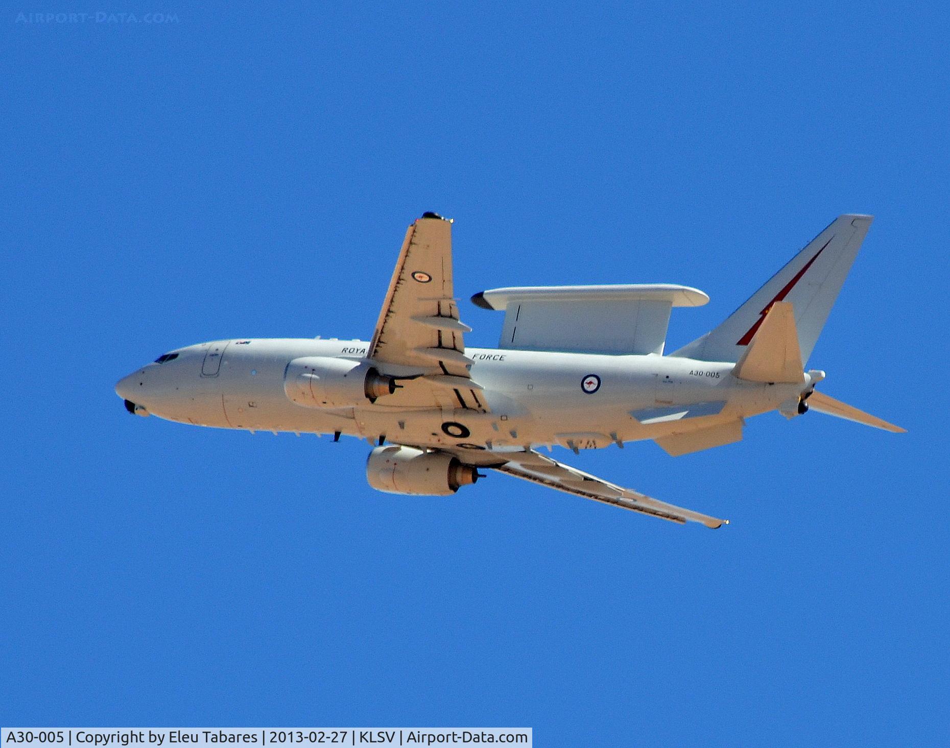 A30-005, 2006 Boeing E-7A Wedgetail (737-7ES) C/N 33986, Taken during Red Flag Exercise at Nellis Air Force Base, Nevada.