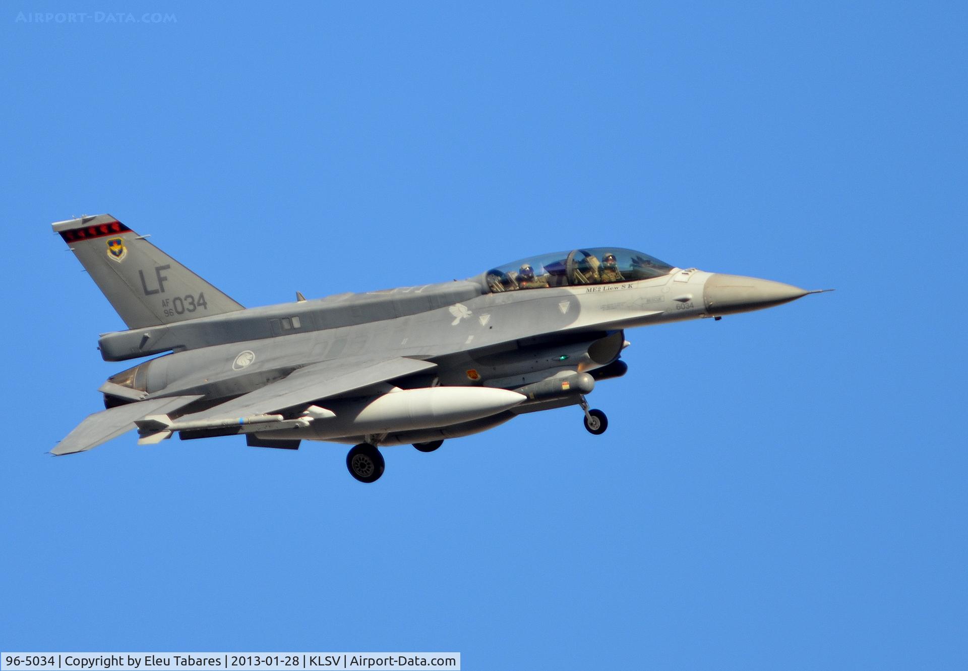 96-5034, 1996 Lockheed Martin F-16D Fighting Falcon C/N DB-16, Taken during Red Flag Exercise at Nellis Air Force Base, Nevada.