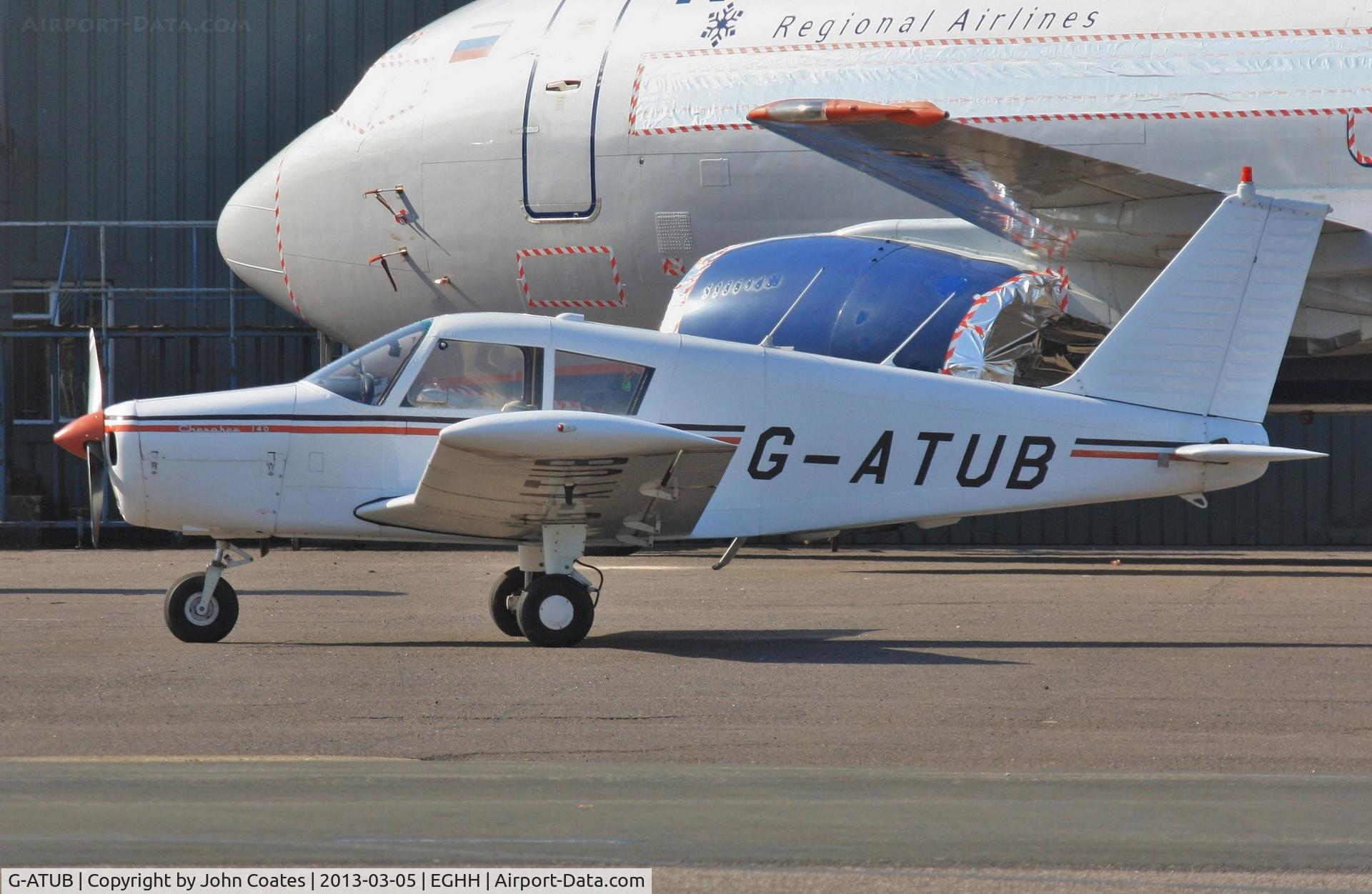 G-ATUB, 1966 Piper PA-28-140 Cherokee C/N 28-21971, Amongst the 737s at European Aviation