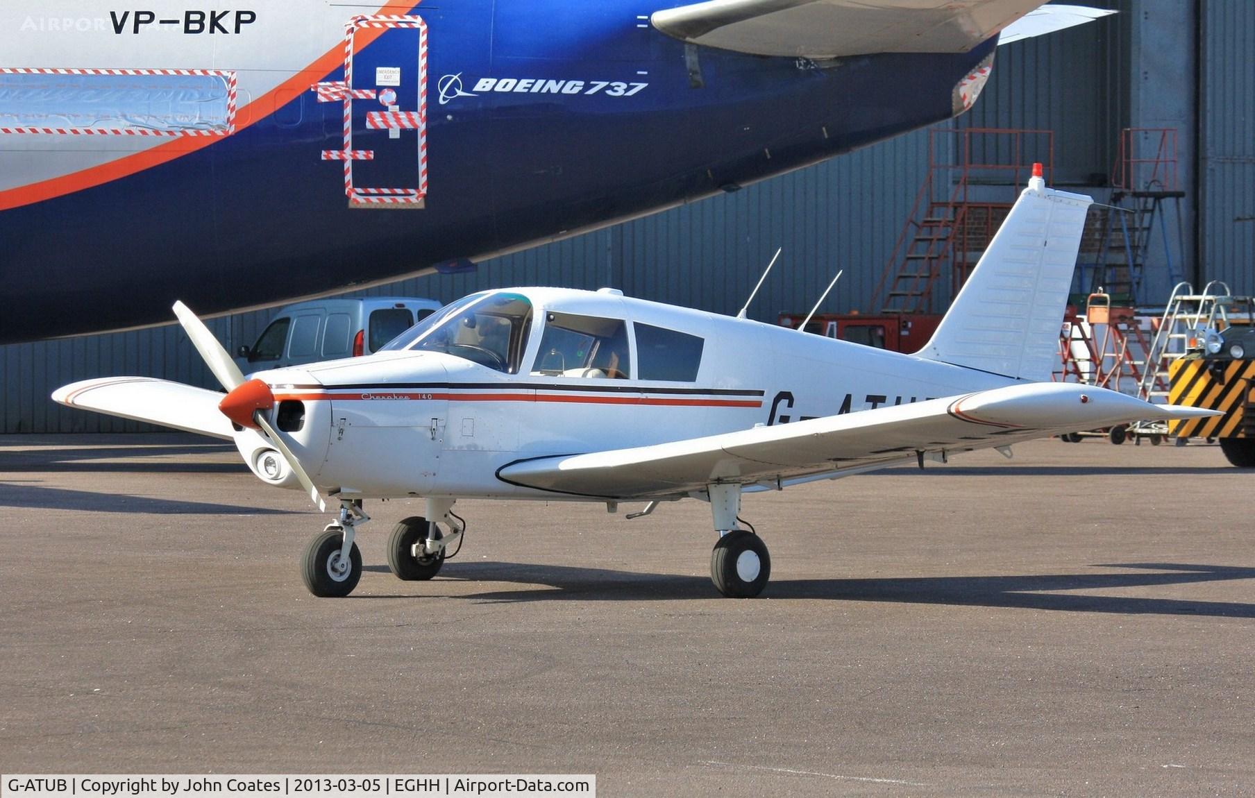 G-ATUB, 1966 Piper PA-28-140 Cherokee C/N 28-21971, Amongst the B737s at European
