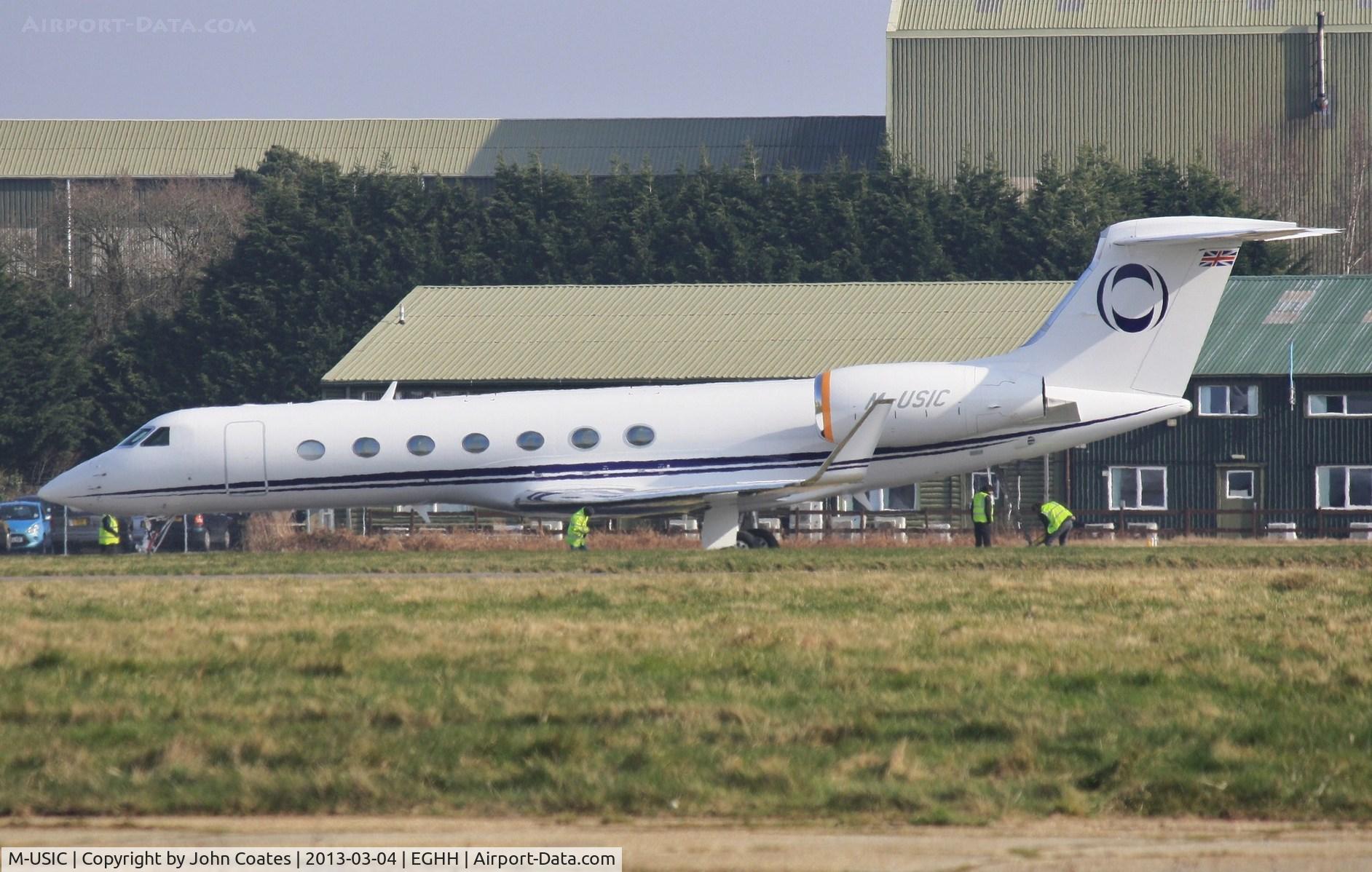 M-USIC, 2012 Gulfstream Aerospace V-SP G550 C/N 5394, New resident receiving attention at CTC