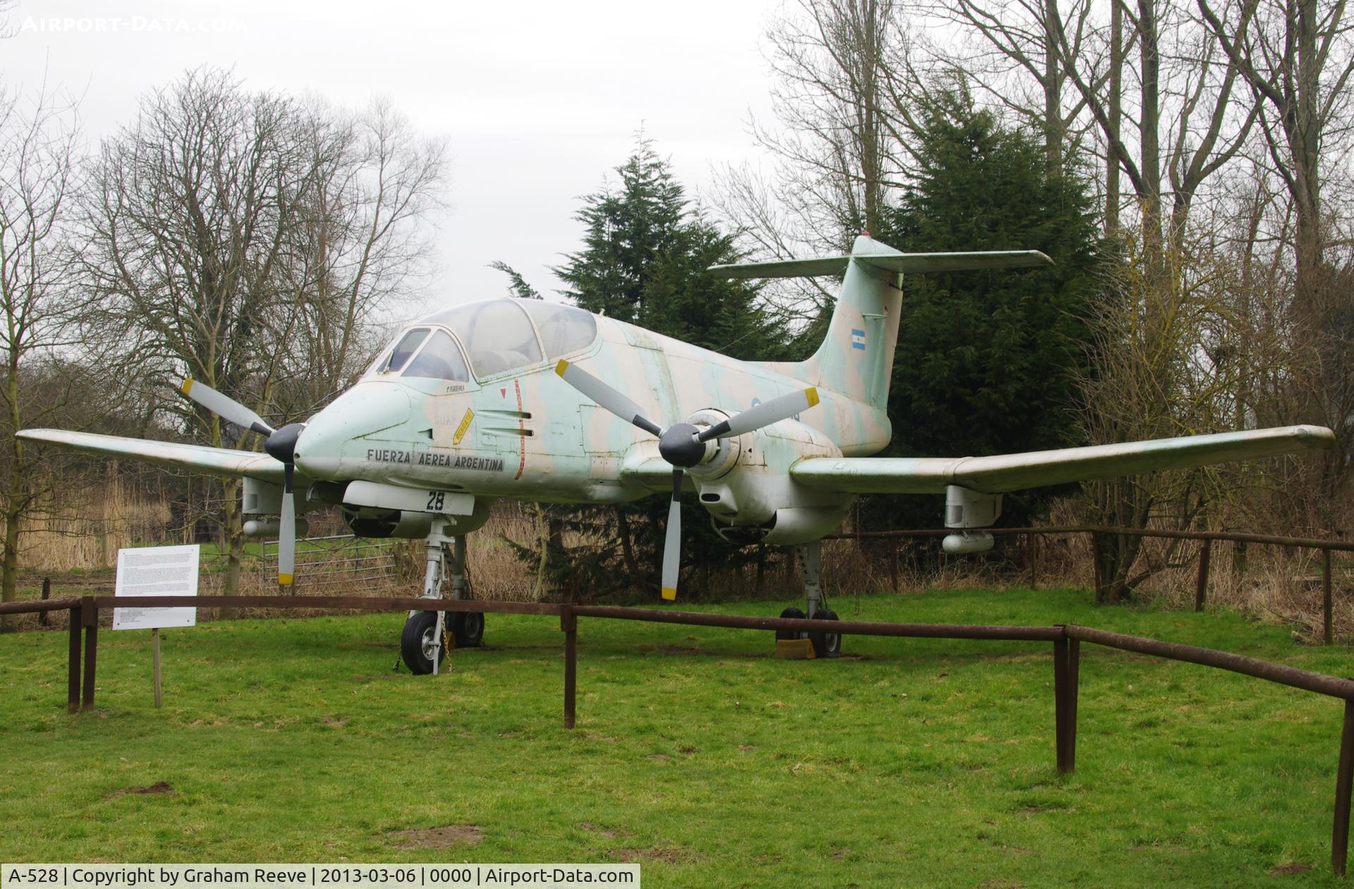 A-528, 1979 FMA IA-58A Pucará C/N 028, Preserved at the Norfolk and Suffolk Aviation Museum, Flixton.
