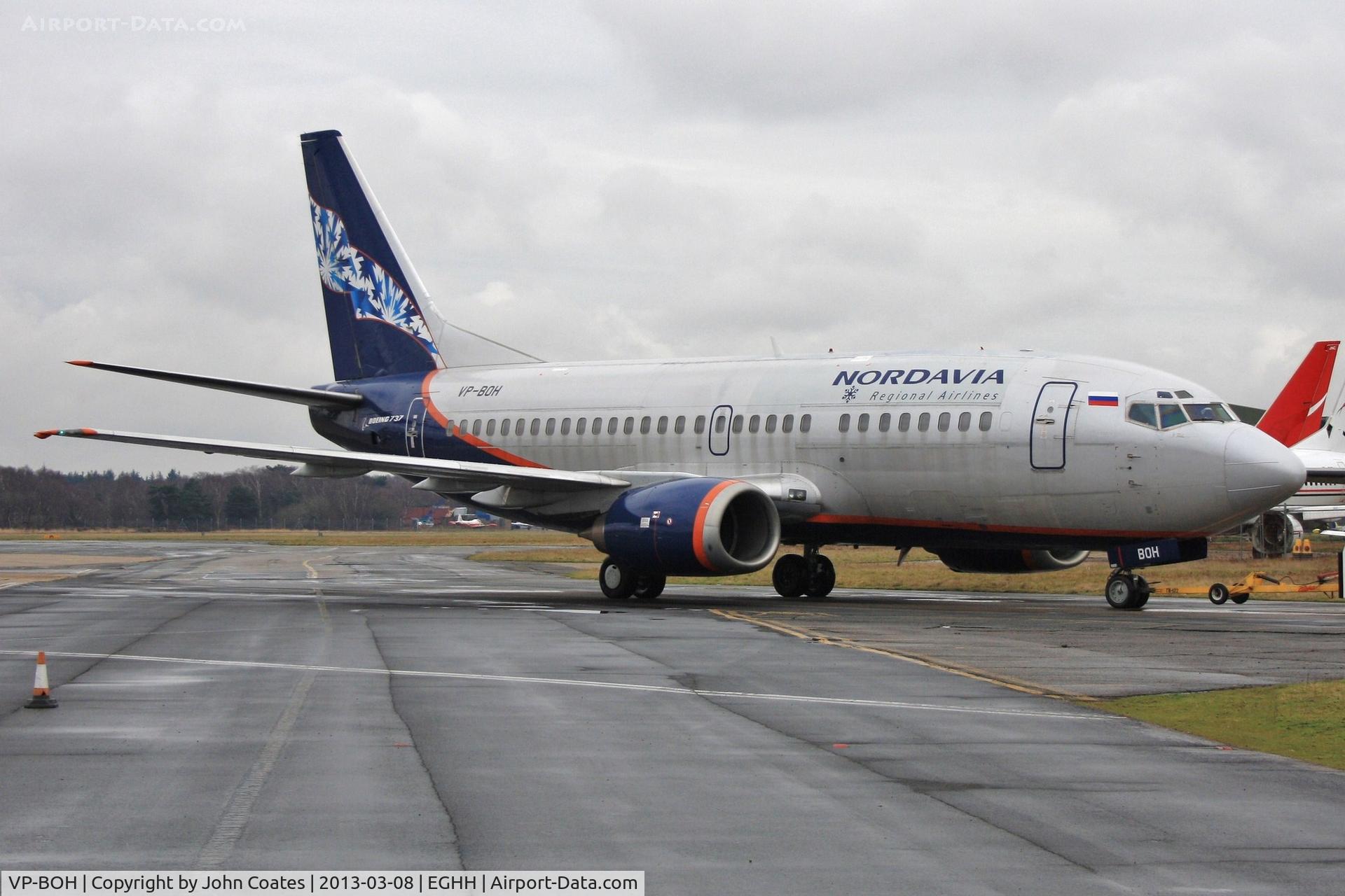 VP-BOH, 1990 Boeing 737-59D C/N 25038, ex G-BVZF and G-GFFA arrives at European Aviation