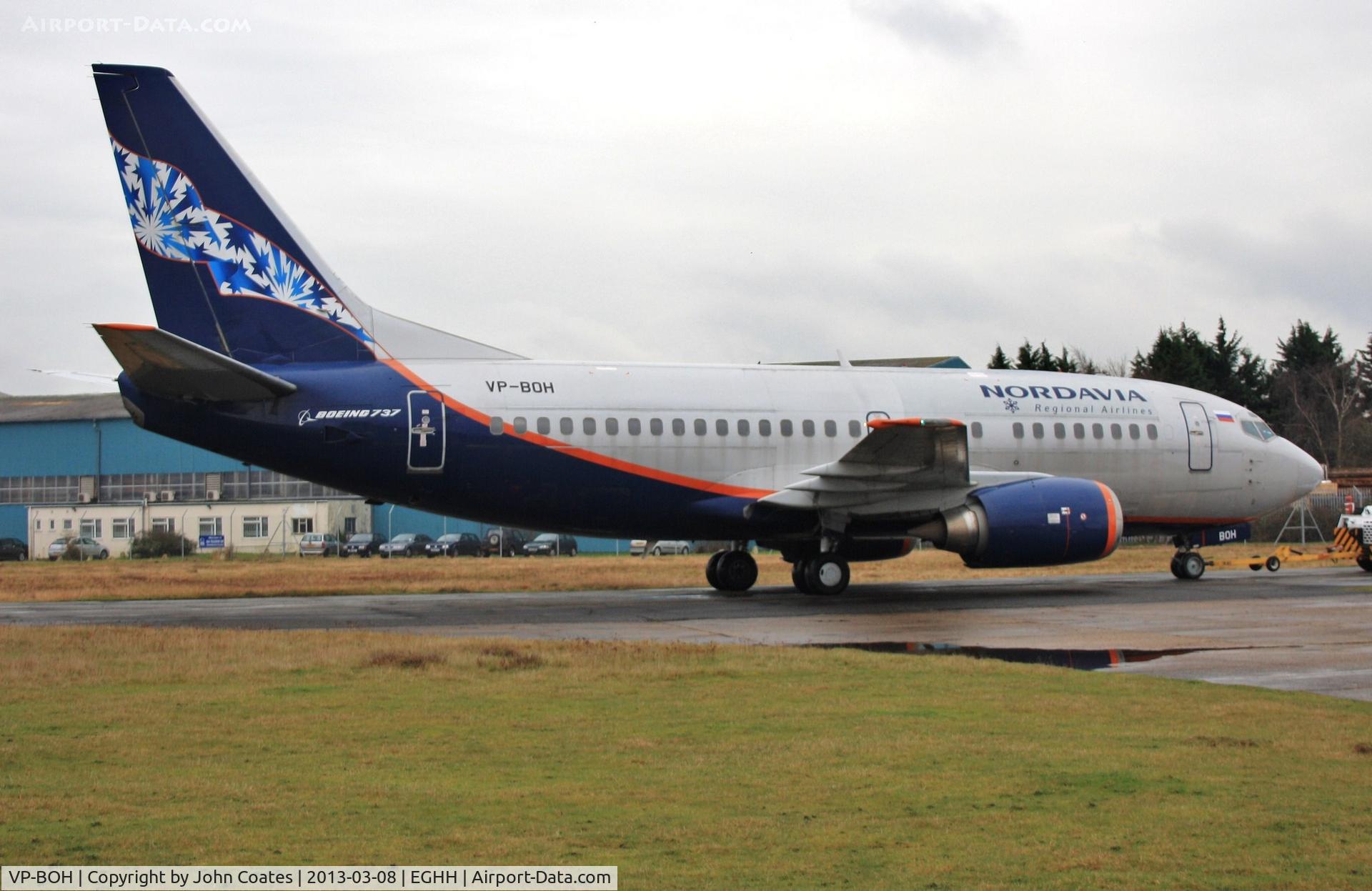 VP-BOH, 1990 Boeing 737-59D C/N 25038, Being towed to European after arriving from storage in Budapest.
3 ex Nordavia 737s here now.
