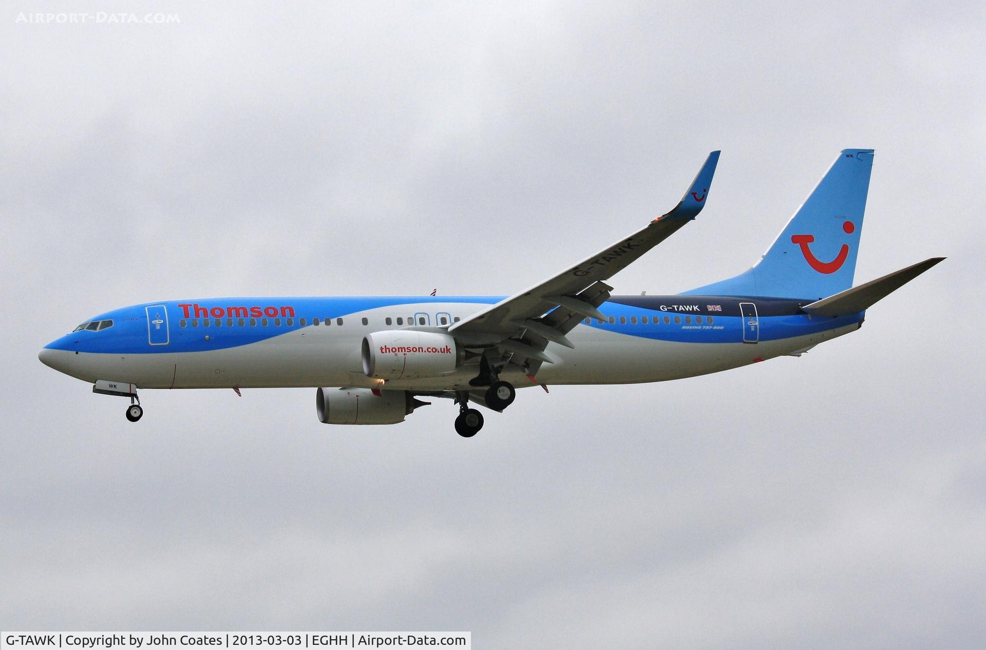 G-TAWK, 2012 Boeing 737-8K5 C/N 37239, Latest 