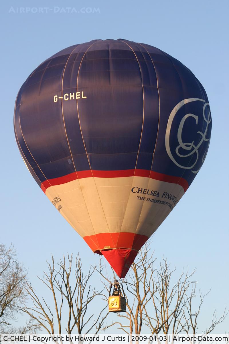G-CHEL, 2000 Cameron Balloons Colt 77B C/N 4823, Chelsea Building Society. At the Icicle Balloon Meet, Savernake.