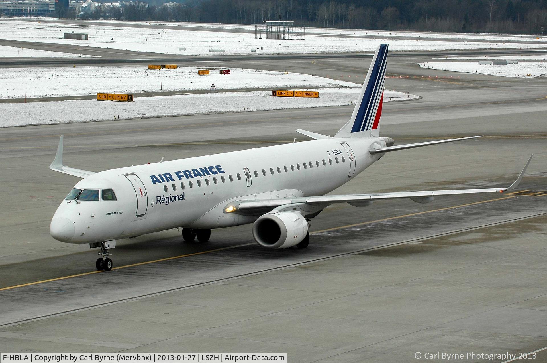 F-HBLA, 2007 Embraer 195LR (ERJ-190-200LR) C/N 19000051, Taken from the Spectator Terrace.