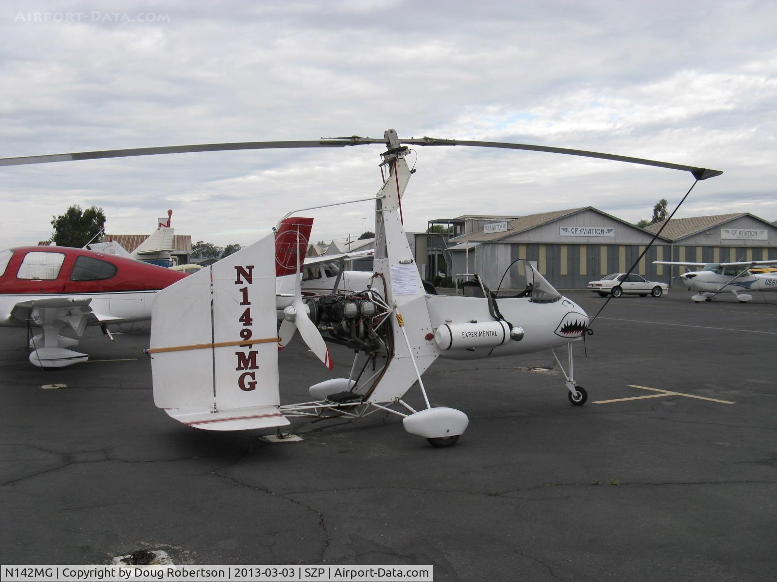 N142MG, 1999 Givans Mark E Predator C/N 1, 1999 Givans PREDATOR powered Autogyro, Lycoming IO-360-B1A 160 Hp pusher upgrade. Experimental class one-off with dual controls-tandem seats. Gust lock on rudder.