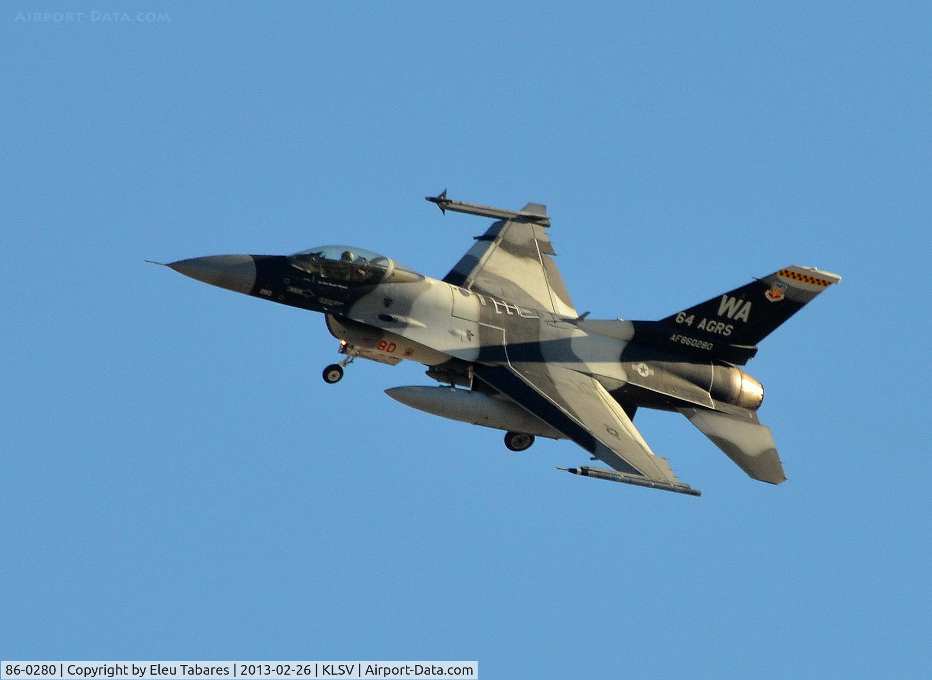 86-0280, 1986 General Dynamics F-16C Fighting Falcon C/N 5C-386, Taken during Red Flag Exercise at Nellis Air Force Base, Nevada.