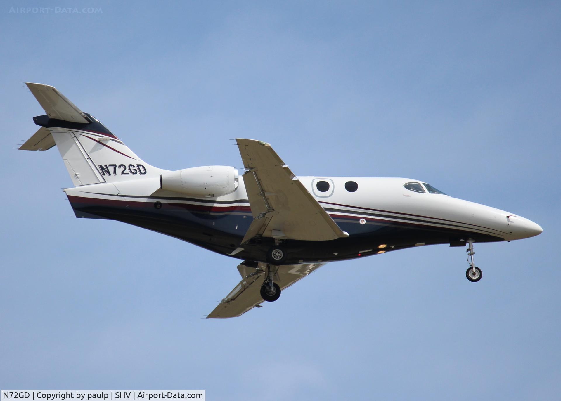 N72GD, Raytheon Aircraft Company 390 C/N RB-163, Landing at Shreveport Regional.