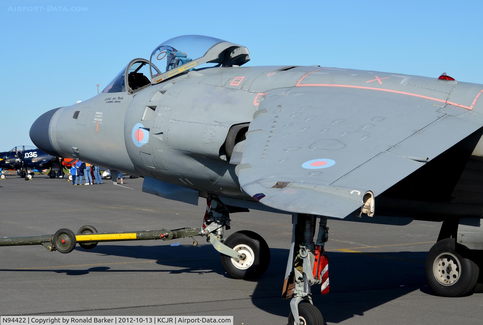 N94422, 1979 British Aerospace Sea Harrier F/A.2 C/N 41H-912002/DB2, Wing line - Culpeper Air Fest 2012