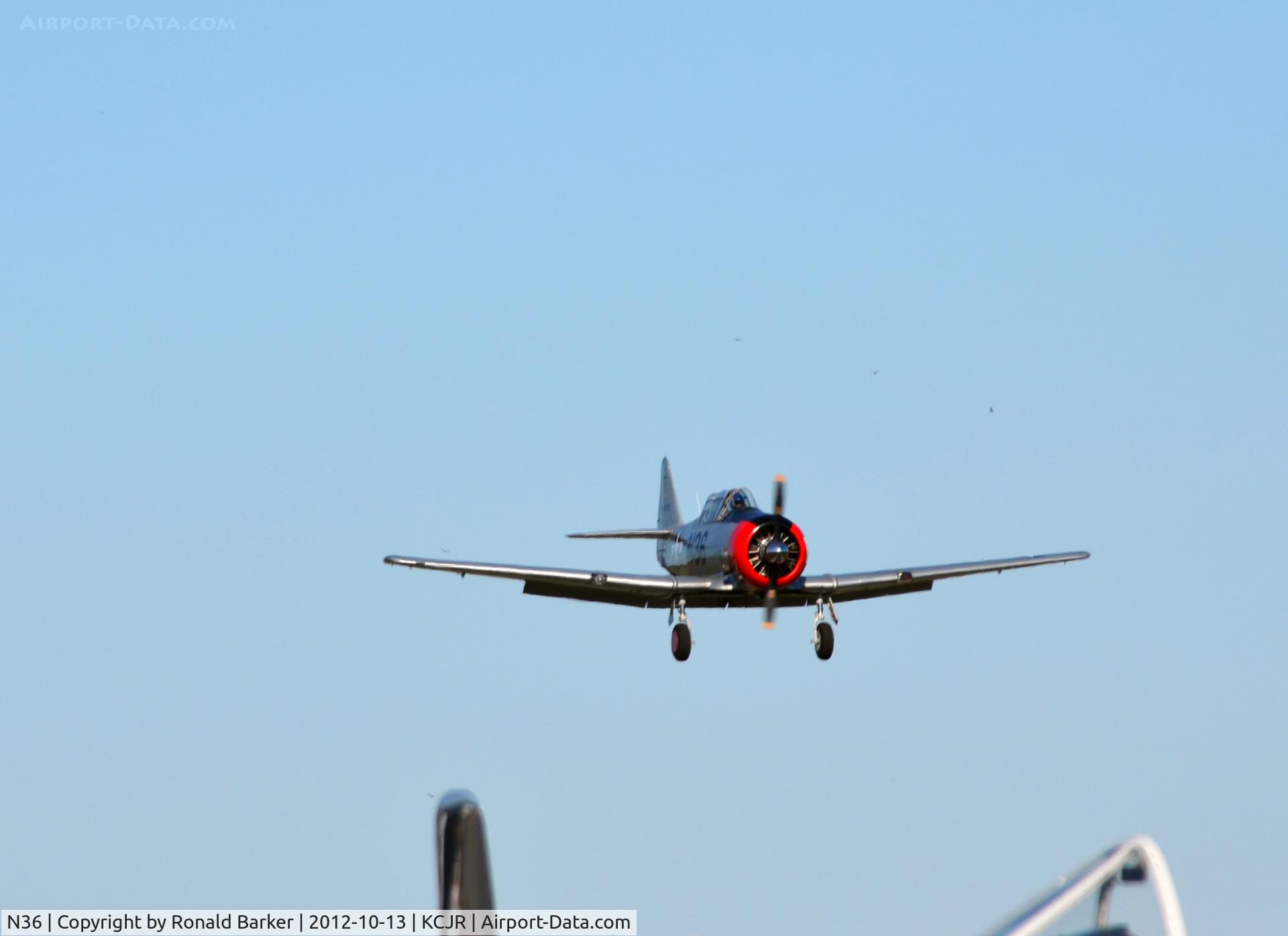 N36, 1944 North American AT-6F Texan C/N 121-42765, Approach - Culpeper Air Fest 2012