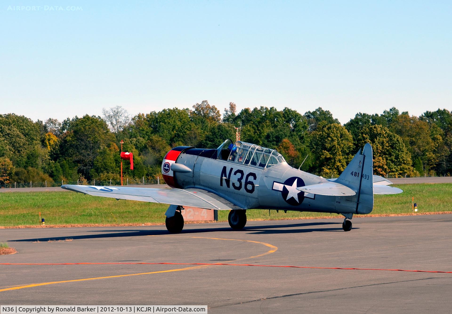 N36, 1944 North American AT-6F Texan C/N 121-42765, Taxi - Culpeper Air Fest 2012