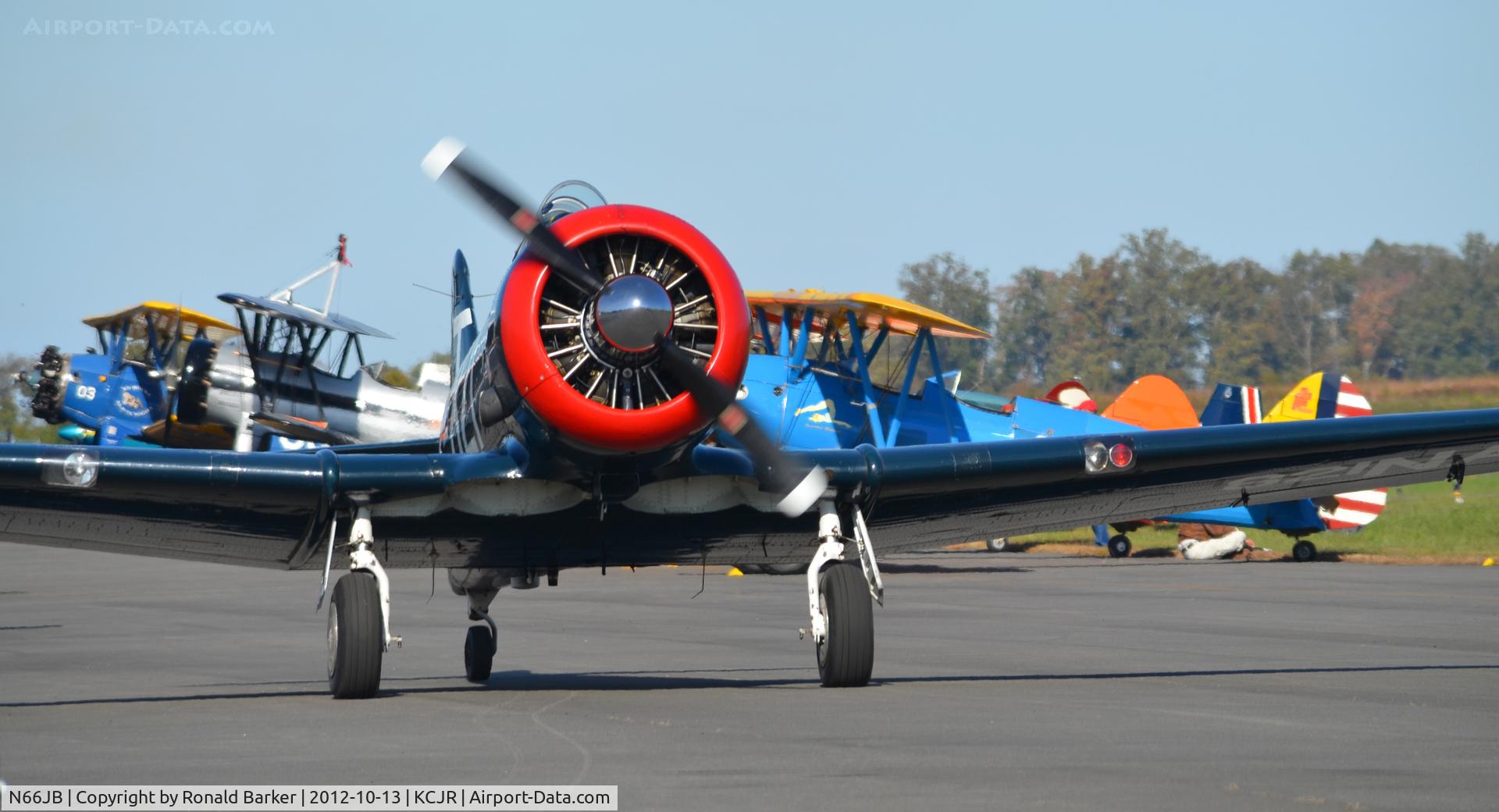 N66JB, 1949 North American T-6G Texan C/N 168-19, Taxi - Culpeper Air Fest 2012