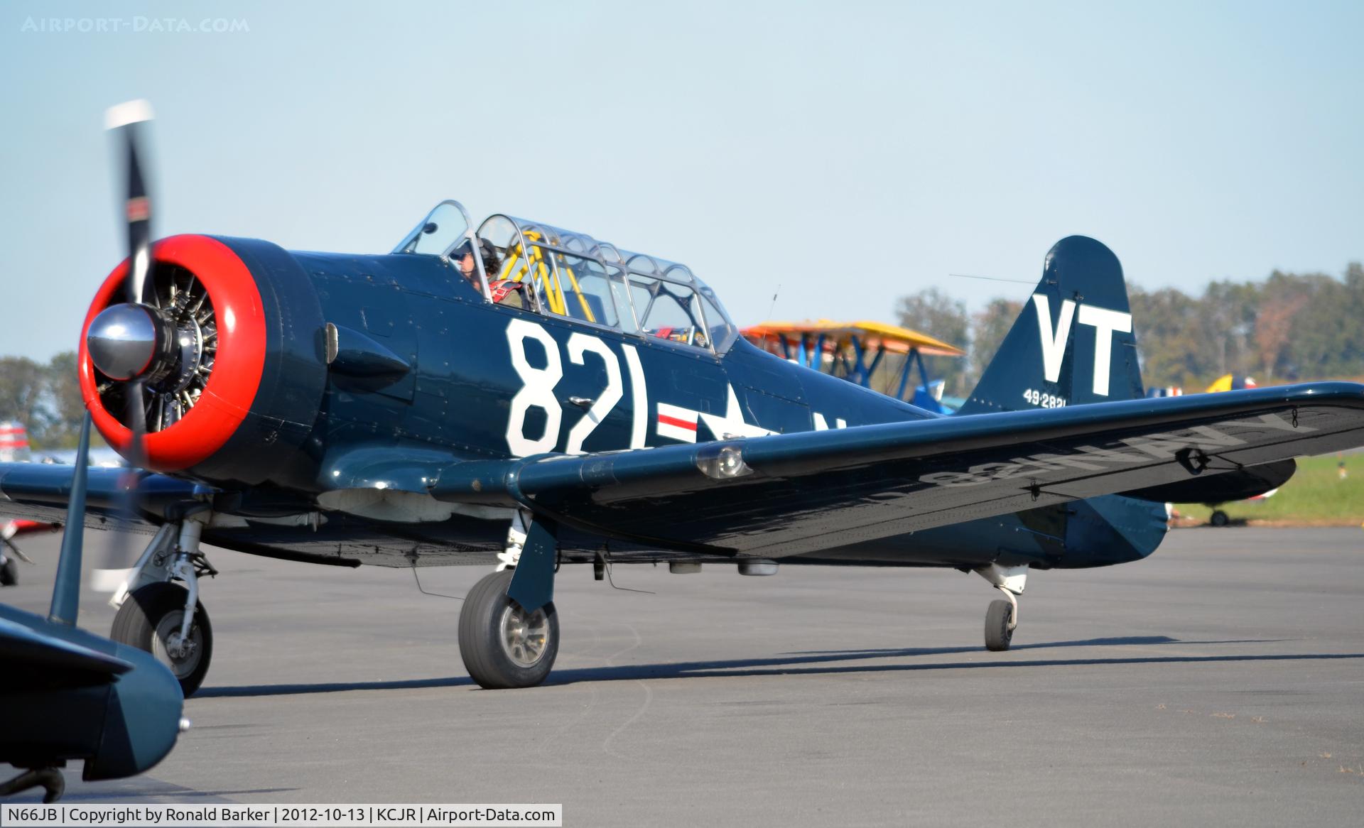 N66JB, 1949 North American T-6G Texan C/N 168-19, Taxi - Culpeper Air Fest 2012