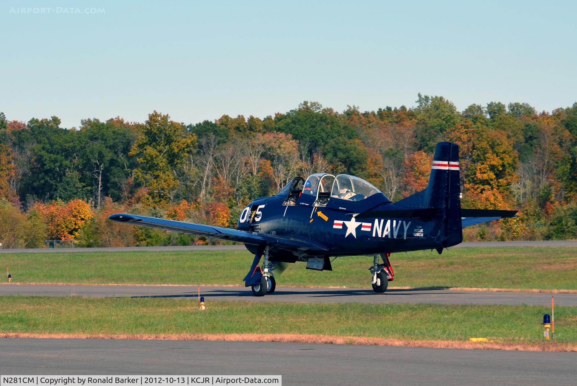 N281CM, 1955 North American T-28B Trojan C/N 219-34, Taxi - Culpeper Air Fest 2012