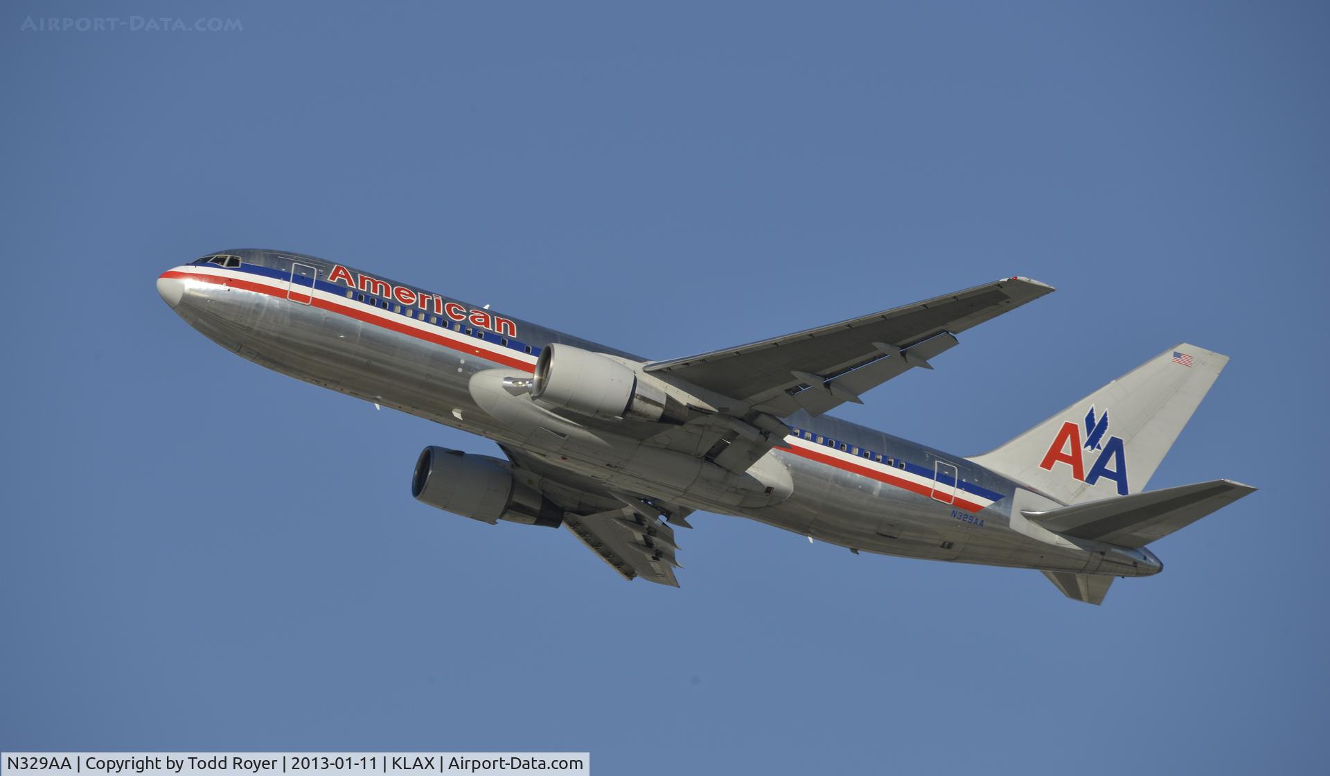 N329AA, 1987 Boeing 767-223 C/N 22329, Departing LAX