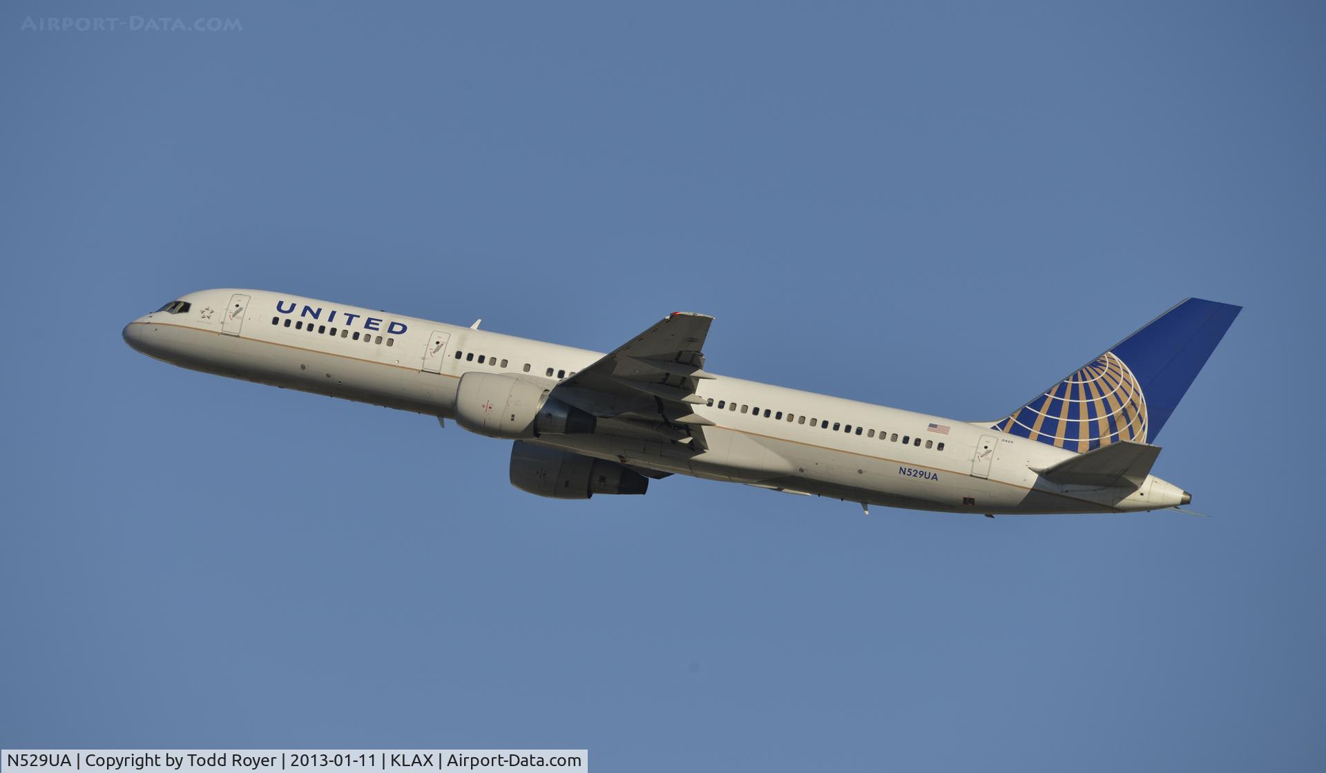 N529UA, 1991 Boeing 757-222 C/N 25019, Departing LAX