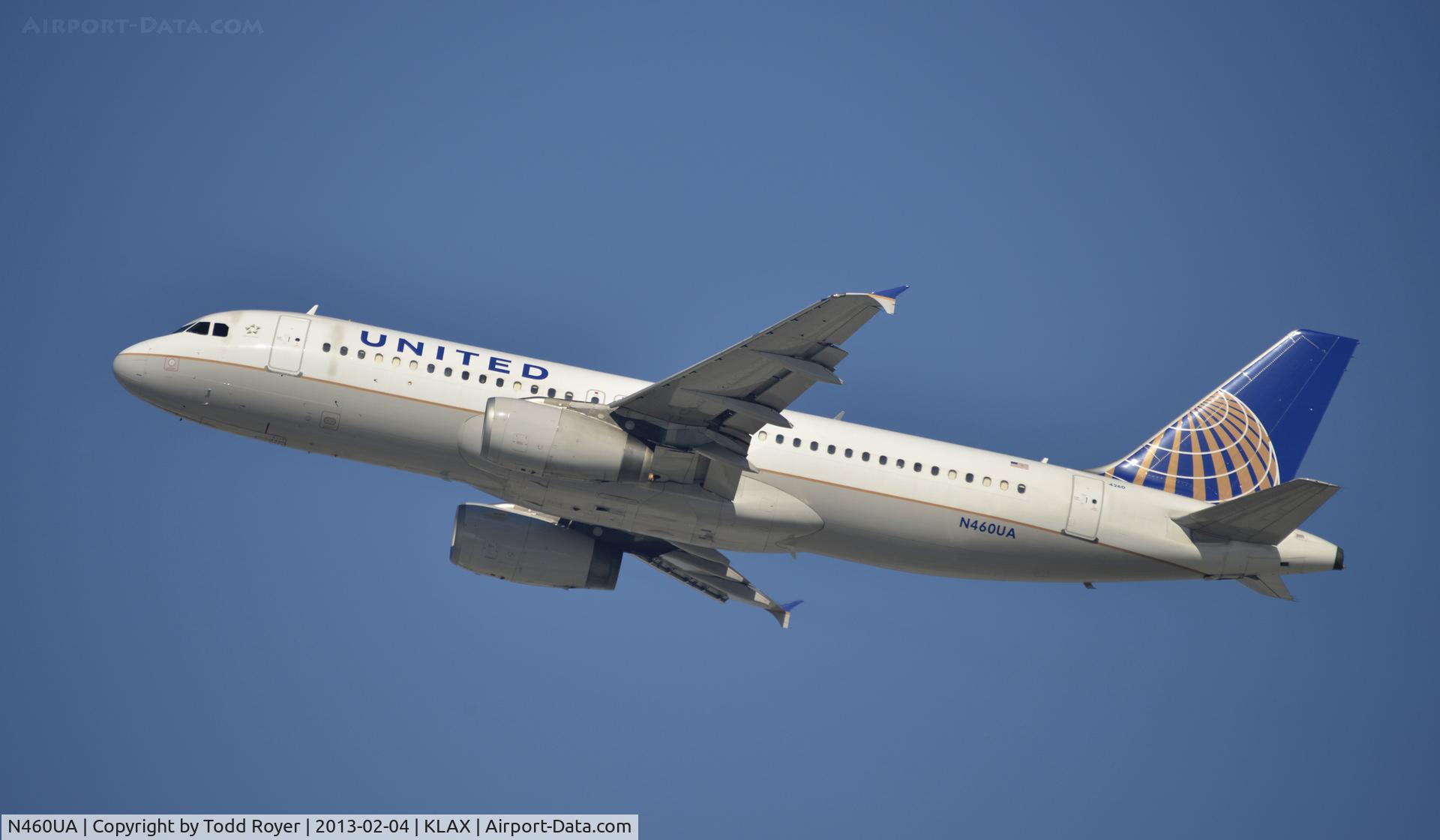 N460UA, 2000 Airbus A320-232 C/N 1248, Departing LAX