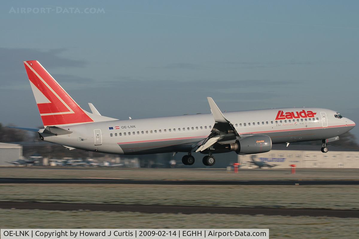 OE-LNK, 1999 Boeing 737-8Z9 C/N 28178, Lauda Air, just about to touch down.