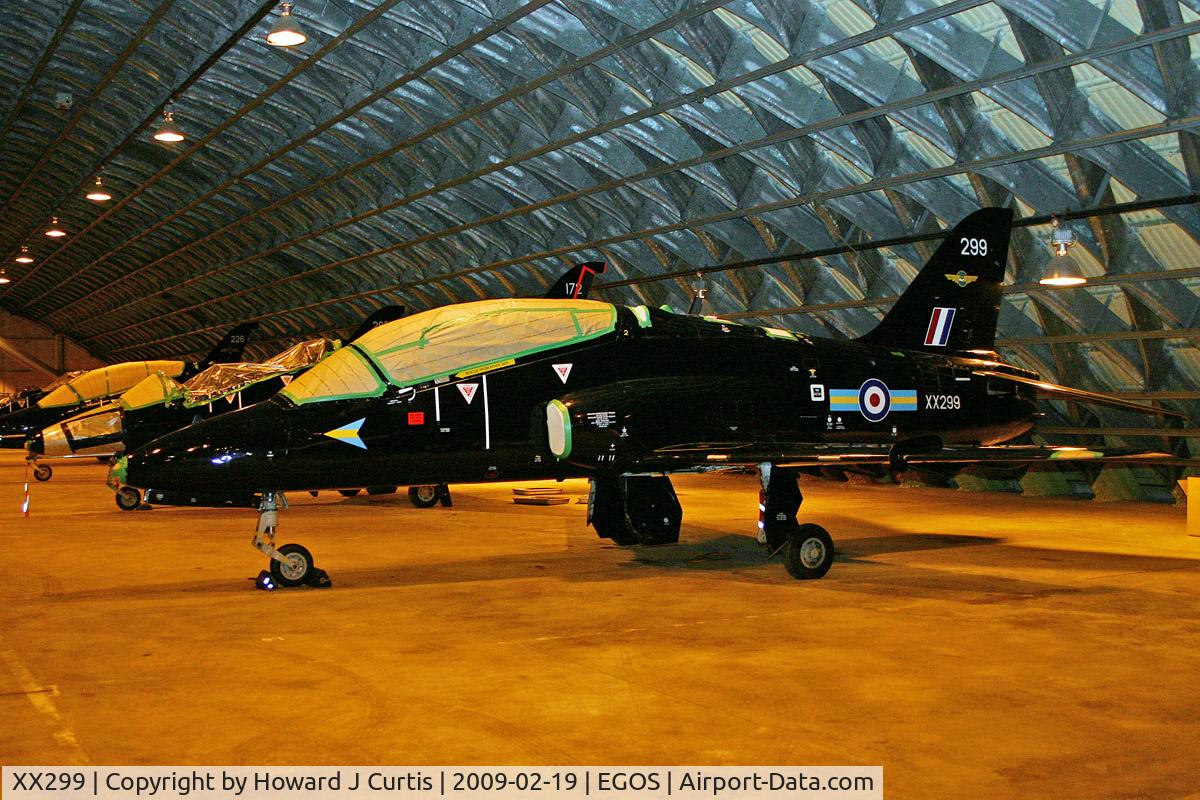 XX299, 1979 Hawker Siddeley Hawk T.1W C/N 131/312124, Ex 208(R) Squadron/4 FTS. In store here.