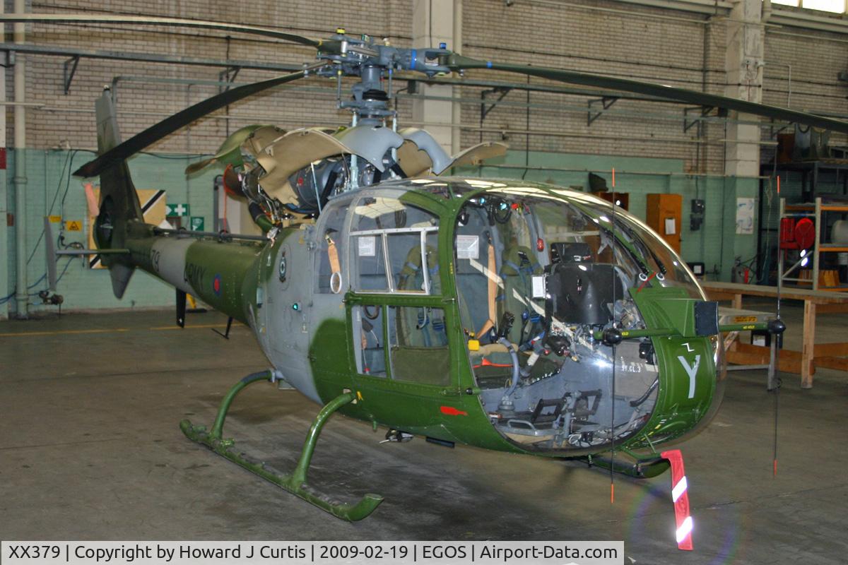 XX379, 1974 Westland SA-341B Gazelle AH1 C/N 1261, Army Air Corps, coded Y.