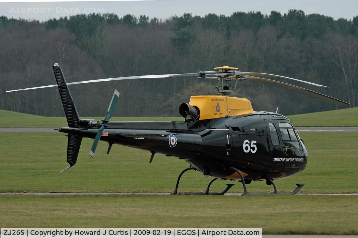 ZJ265, 1997 Eurocopter AS-350BB Squirrel HT1 Ecureuil C/N 2995, Operated by the Defence Helicopter Flying School and based here.
