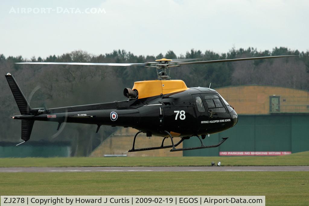 ZJ278, 1997 Eurocopter AS-350BB Squirrel HT1 Ecureuil C/N 3019, Operated by the Defence Helicopter Flying School and based here.