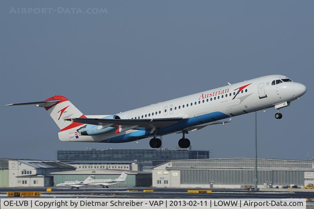 OE-LVB, 1994 Fokker 100 (F-28-0100) C/N 11502, Austrian Airlines Fokker 100