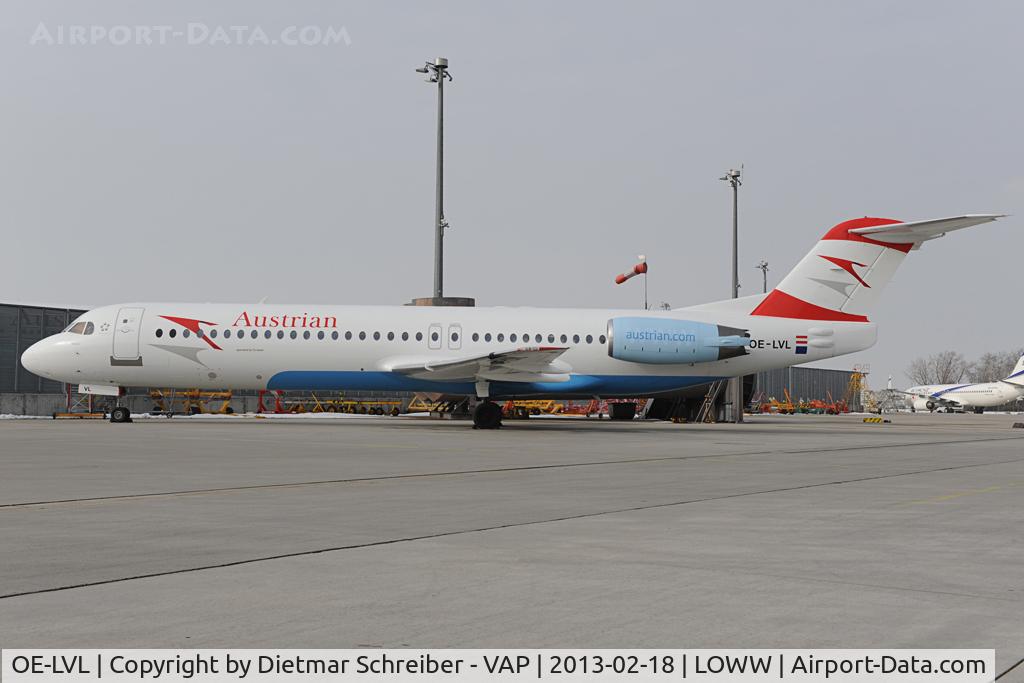 OE-LVL, 1992 Fokker 100 (F-28-0100) C/N 11404, Austrian Airlines Fokker 100