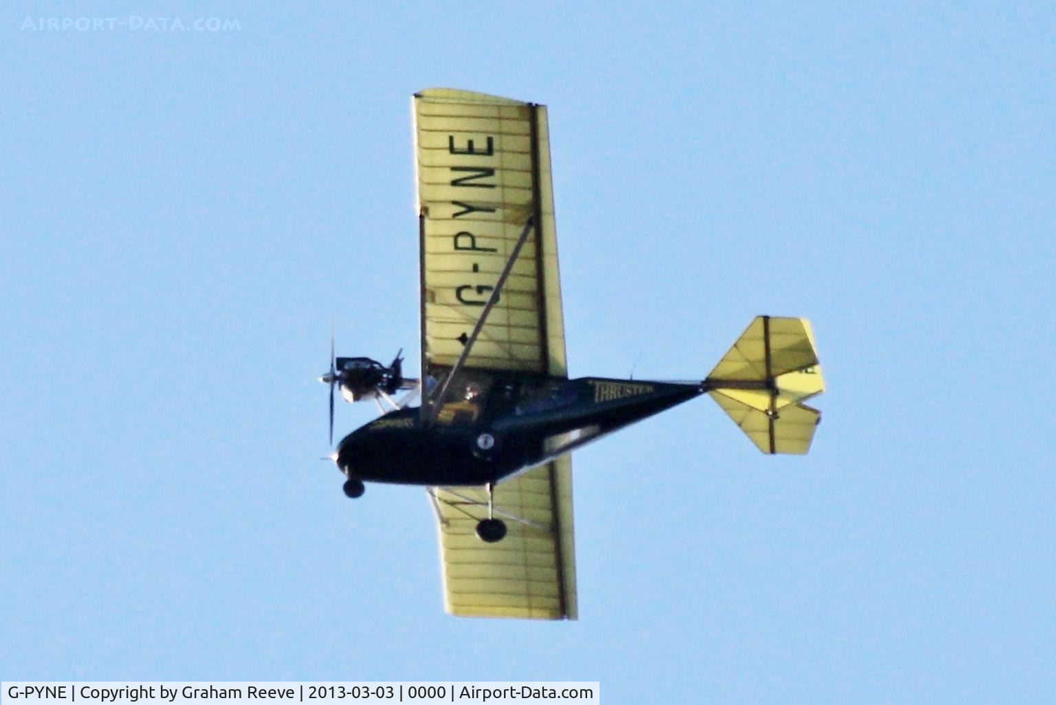 G-PYNE, 2002 Thruster T600N 450 C/N 0072-T600N-067, Transiting high over Costessey, Norfolk.