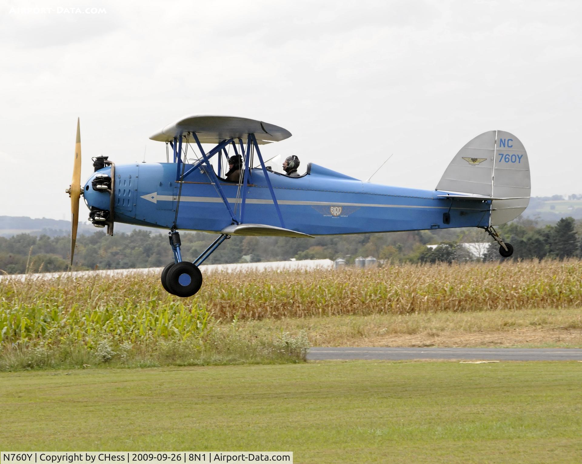 N760Y, Perth Amboy Bird BK C/N 2073-53, Photographed at the Golden Age Air Museum's Fall Fly-In of 2009.