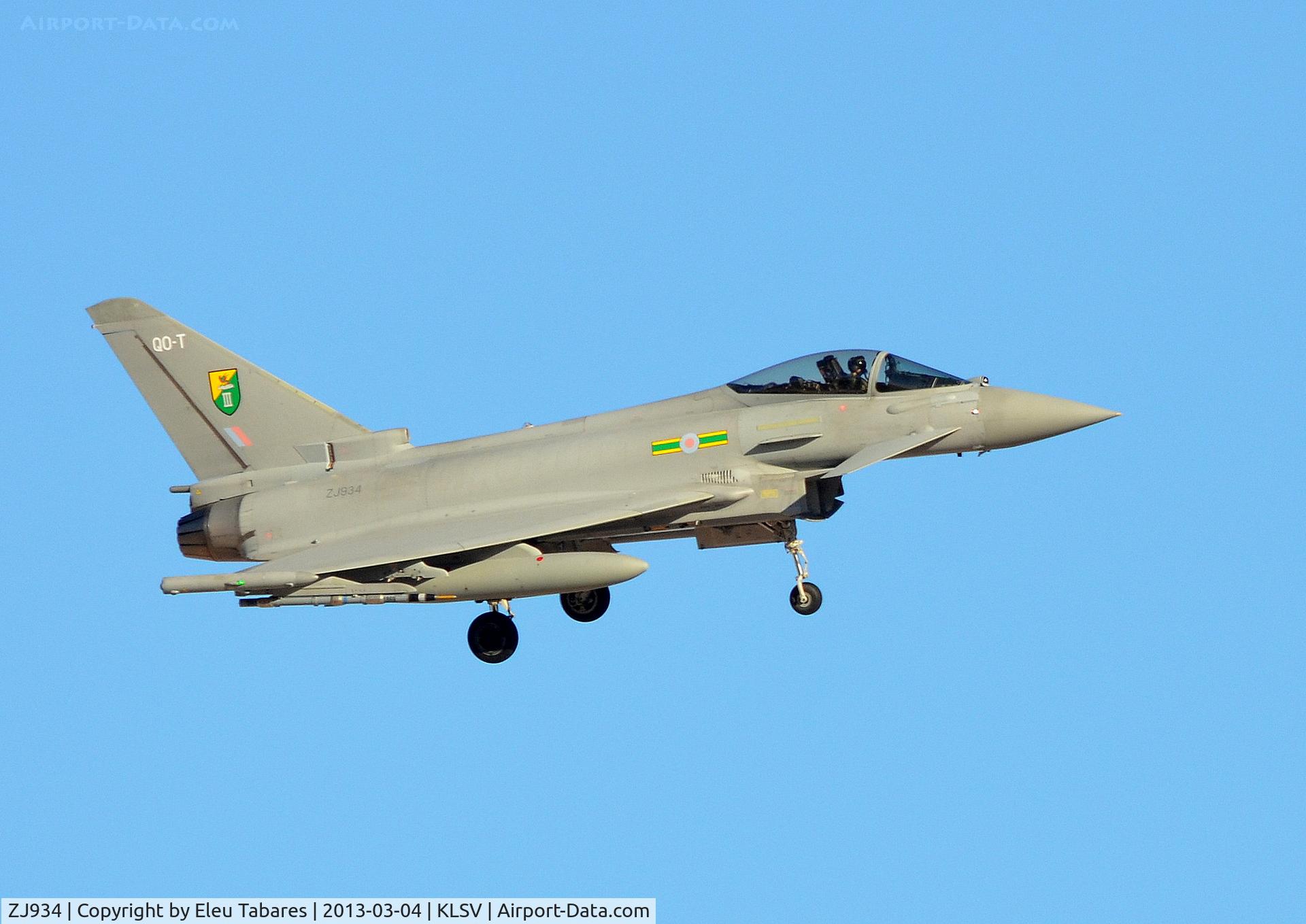ZJ934, 2006 Eurofighter EF-2000 Typhoon FGR4 C/N 0111/BS025, Taken during Red Flag Exercise at Nellis Air Force Base, Nevada.