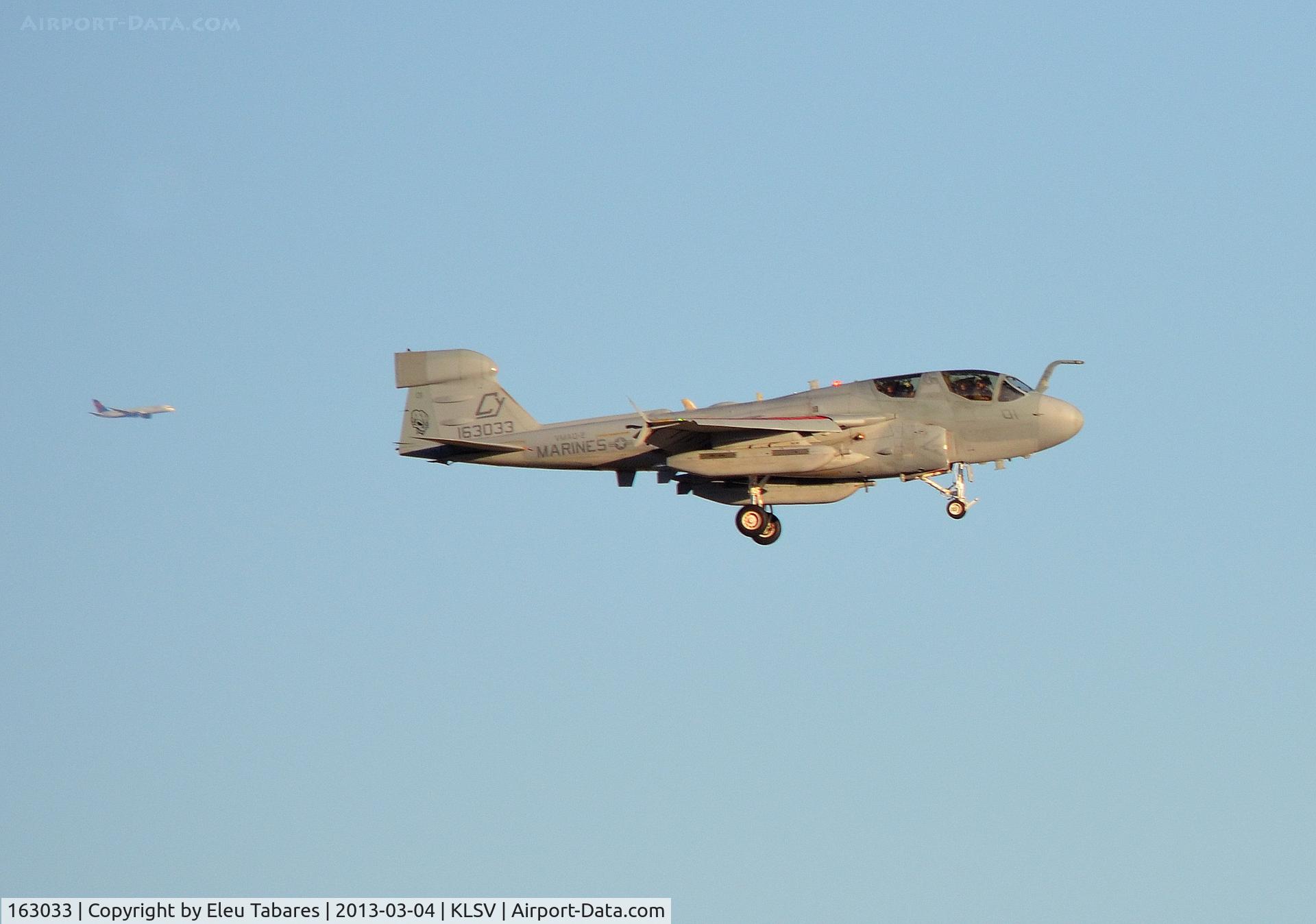 163033, Grumman EA-6B-115-GR Prowler C/N P-126, TAken during Red Flag Exercise at Nellis Air Force Base, Nevada.