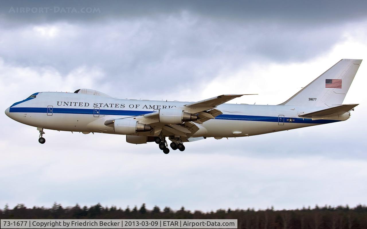 73-1677, 1973 Boeing E-4B C/N 20683, on final RW26