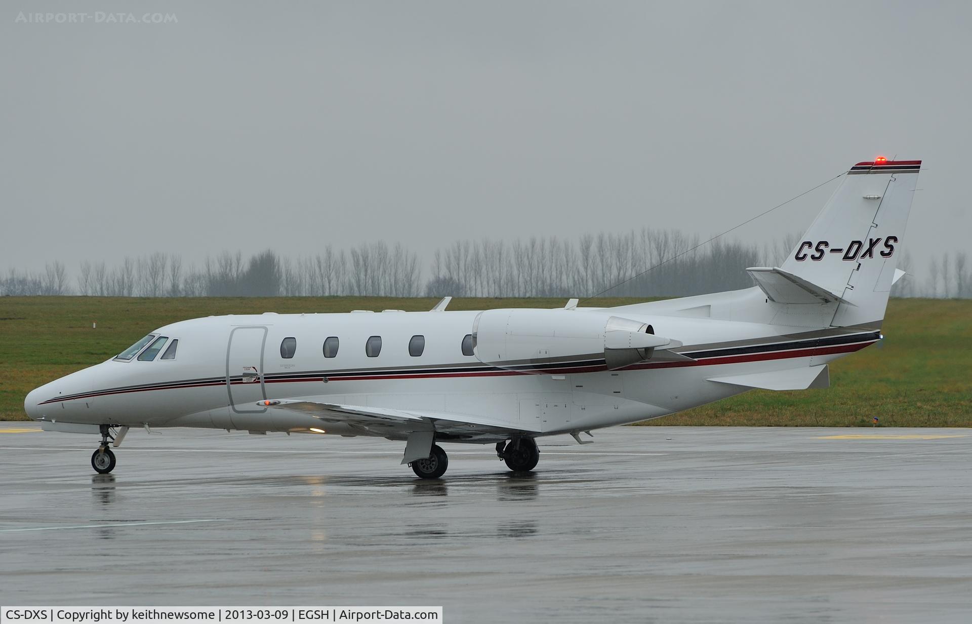 CS-DXS, 2007 Cessna 560XLS Citation Excel C/N 560-5754, Arriving at stand.