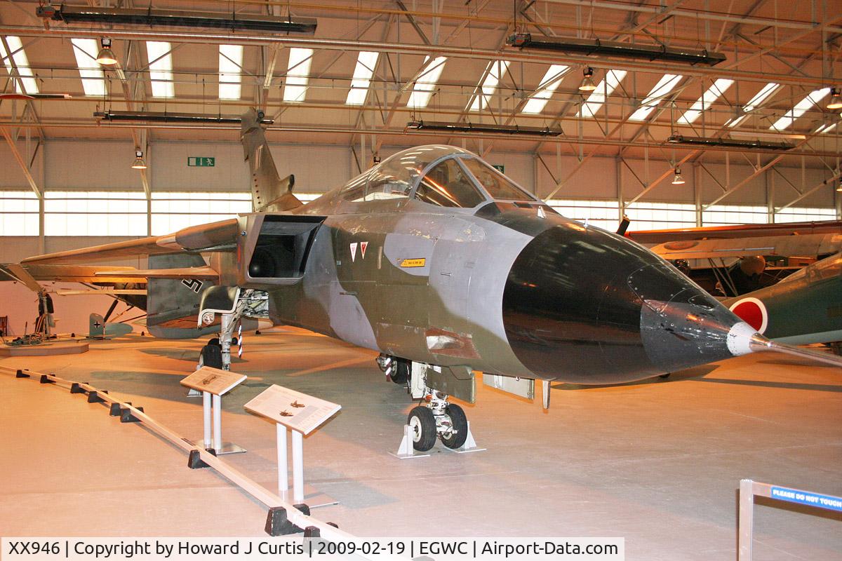 XX946, 1974 Panavia Tornado GR.1 C/N P.02, Preserved in the RAF Museum here. 1st UK-built example.
